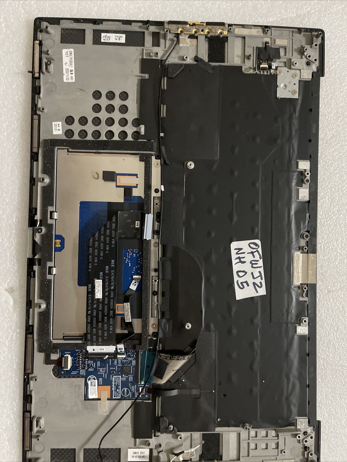 Dell XPS 9720 Touchpad Palmrest Backlit US English Keyboard 0FWJ2 NH D5