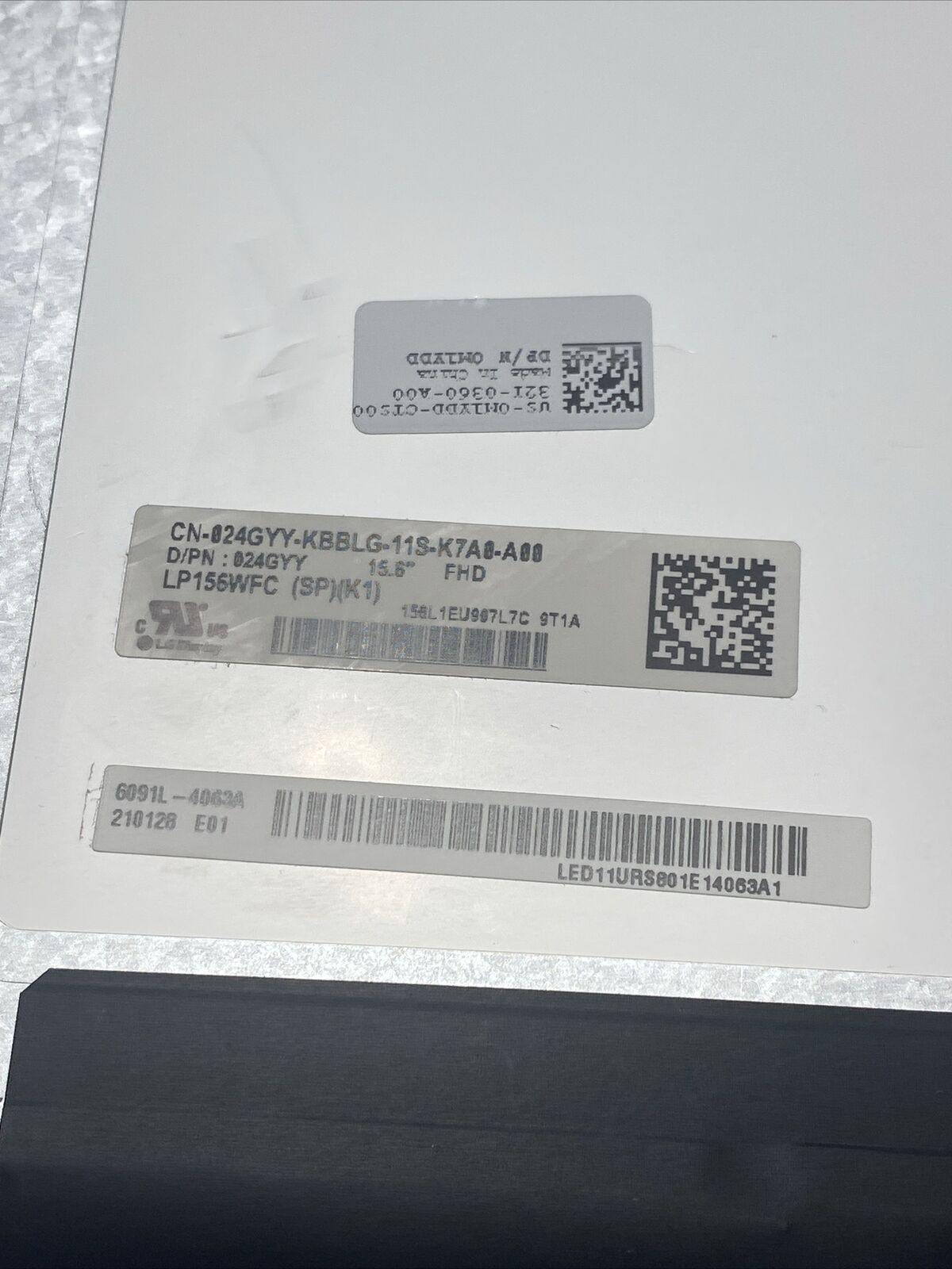 Dell P/N 024GYY 15.6" FHD LCD LED 1080P IPS Screen Non-Touch M1YDD 24GYY HkS3