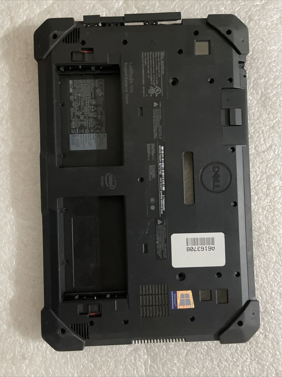 Dell Latitude 7220 Rugged Extreme Tablet Bottom Cover Extras GHGX9 1GV90 P2 K1