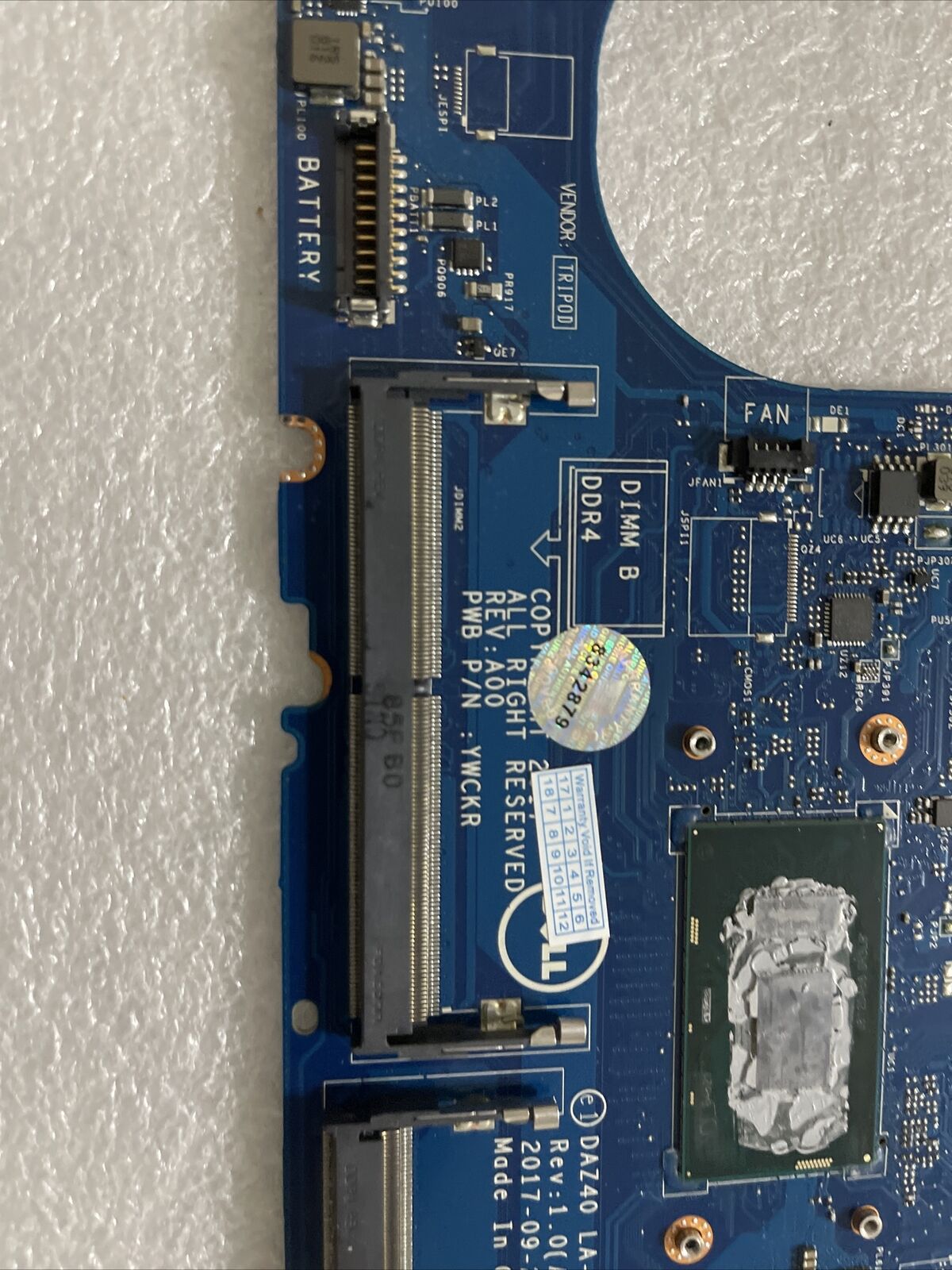 Genuine DELL Latitude 7490 E7490 I5-8250U Motherboard DAZ40 LA-F322P 0R462V H1B3