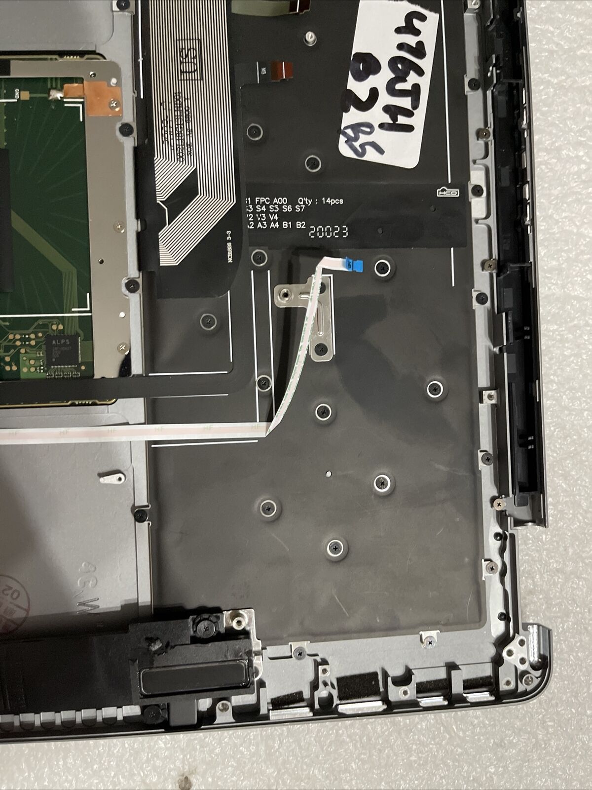 Dell Latitide 7400 2-in-1 Laptop Palmrest US Backlit Keyboard Extras 476JH B2 B5