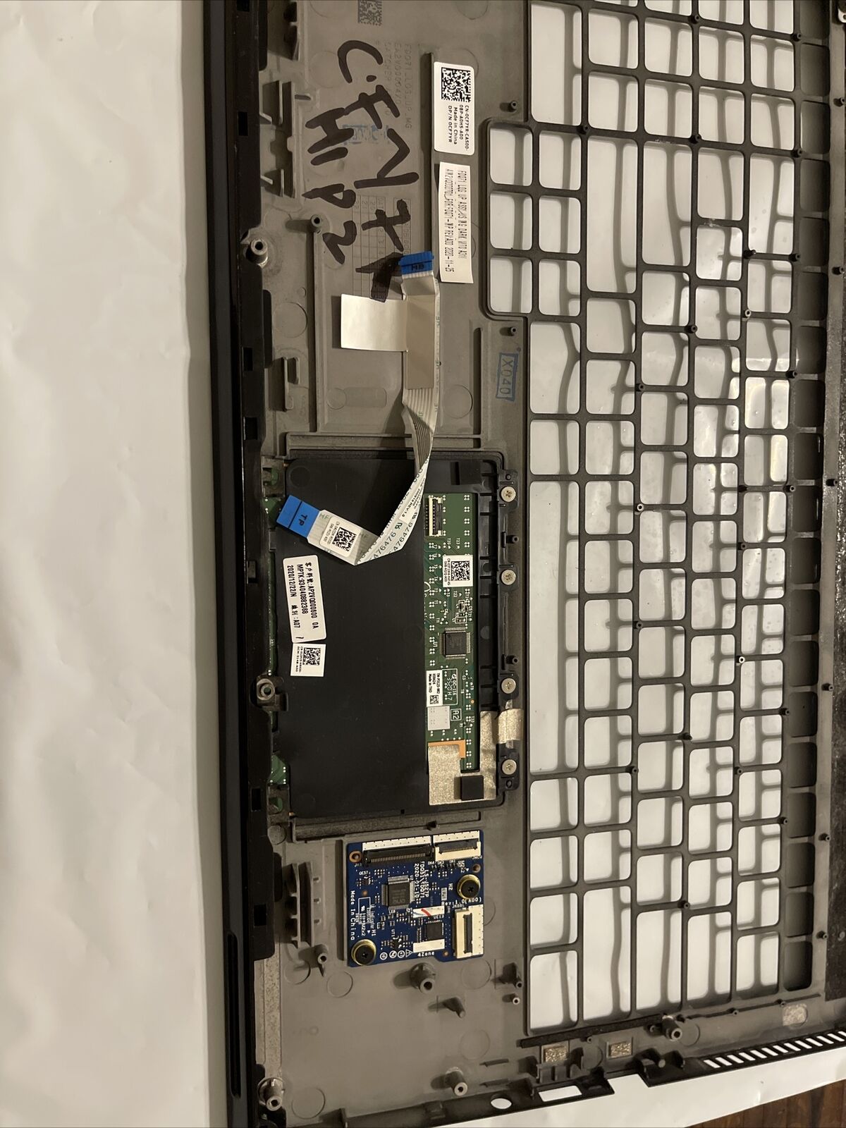 Dell Alienware M17 R3 Laptop Palmrest Touchpad  0CF7YR CF7YR 00KP6D 0KP6D H1 P2