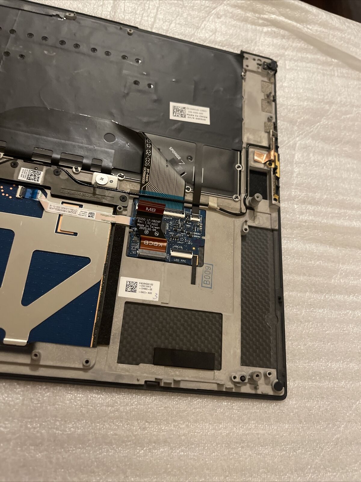 French Dell OEM XPS 9500 Touchpad Palmrest french Keyboard  6JV4G 06JV4G 18 P3