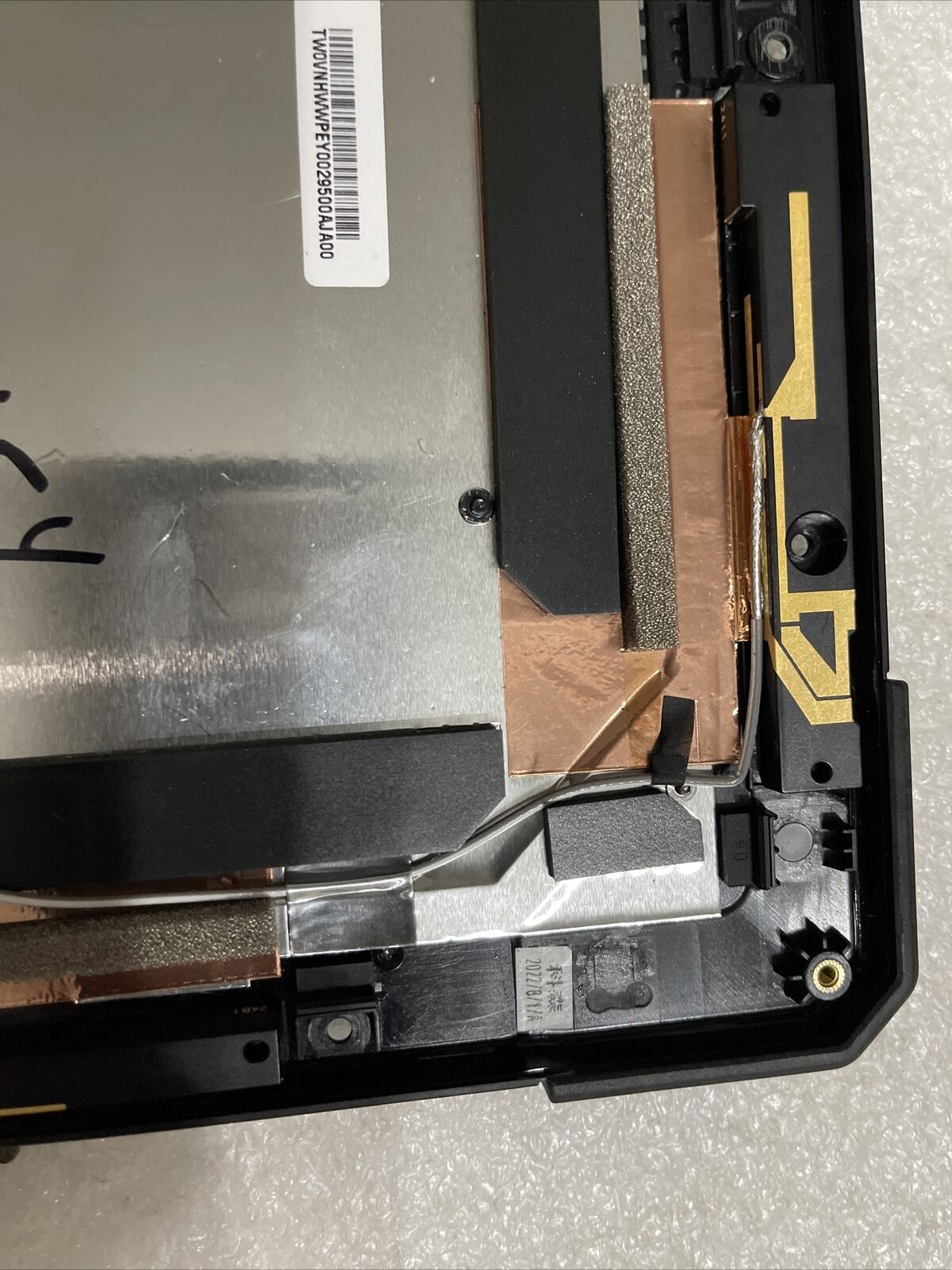 DELL LATITUDE 5430 RUGGED Laptop 14 LCD TOP Lid Camera Extra Hinges F7Y5Y H1B2C2