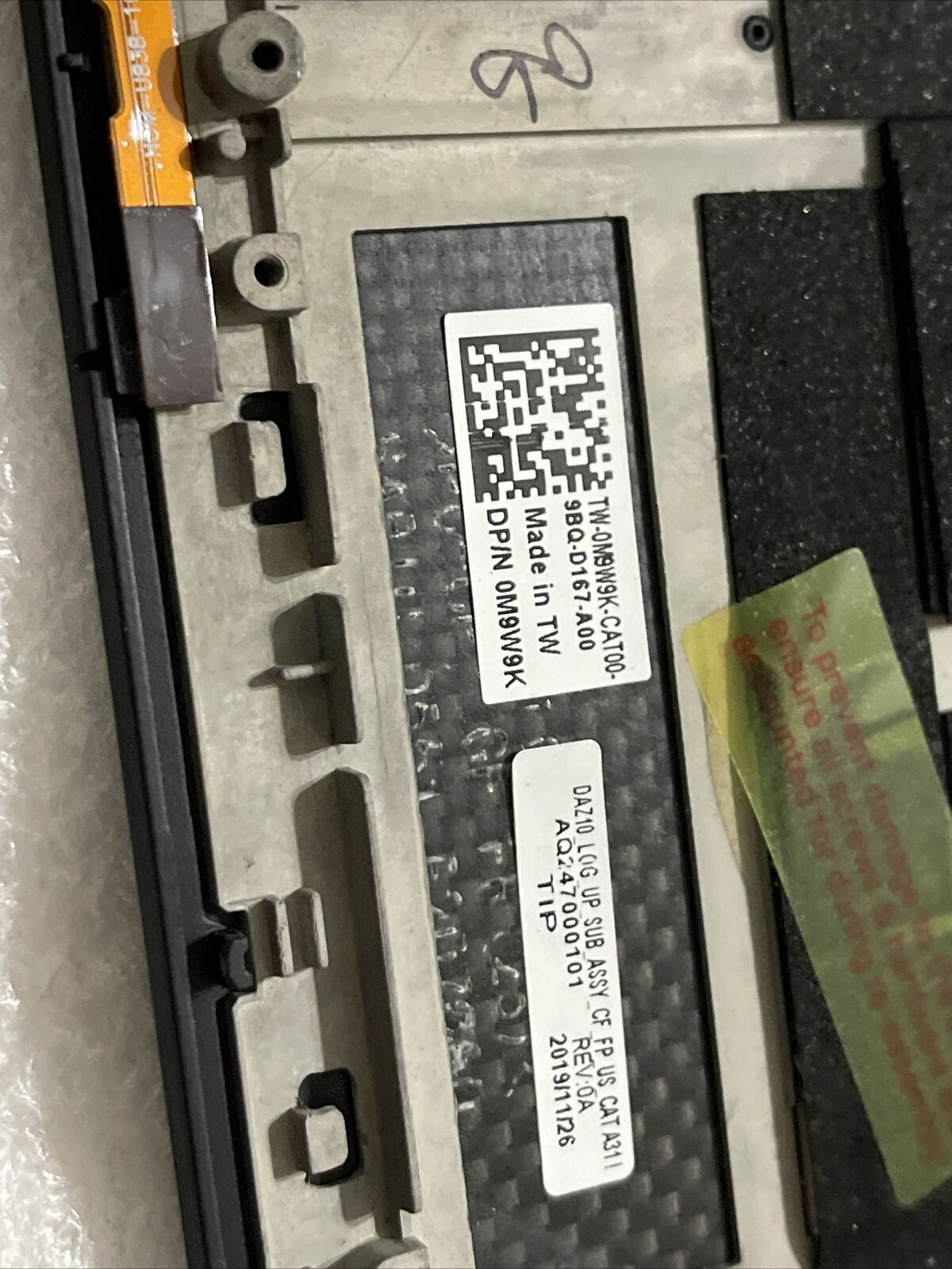 Genuine Dell XPS 9575 Palmrest Touchpad US Backlit Keyboard  M9W9K H2 T1