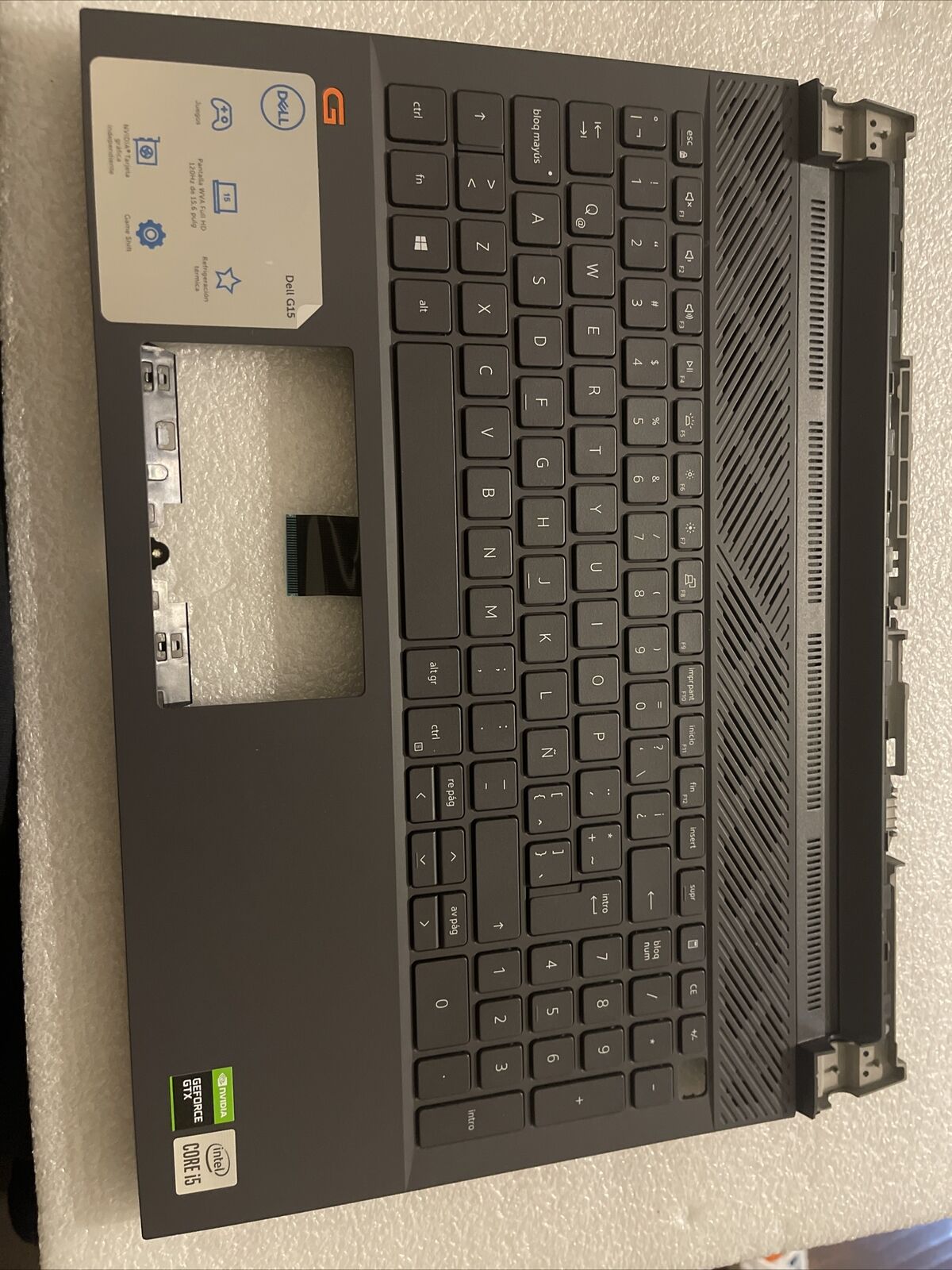 Dell Inspiron 15 G15 5510 5511 5515 Palmrest Spanish Backlit Keyboard V256H A4H2