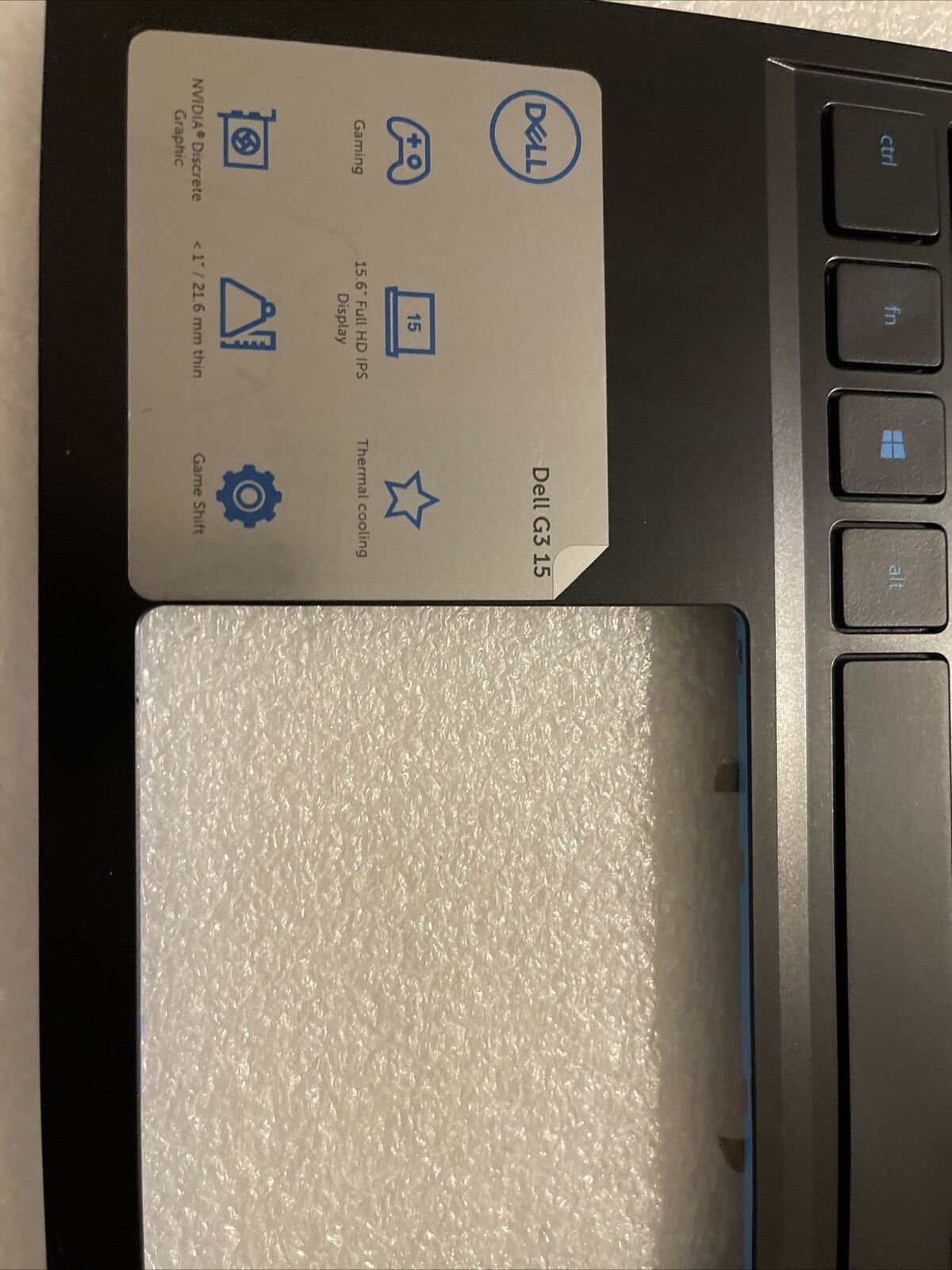 Genuine Alienware Dell G3 15 3590 Laptop Palmrest US Keyboard P0NG7 P0NG7 H3 T1