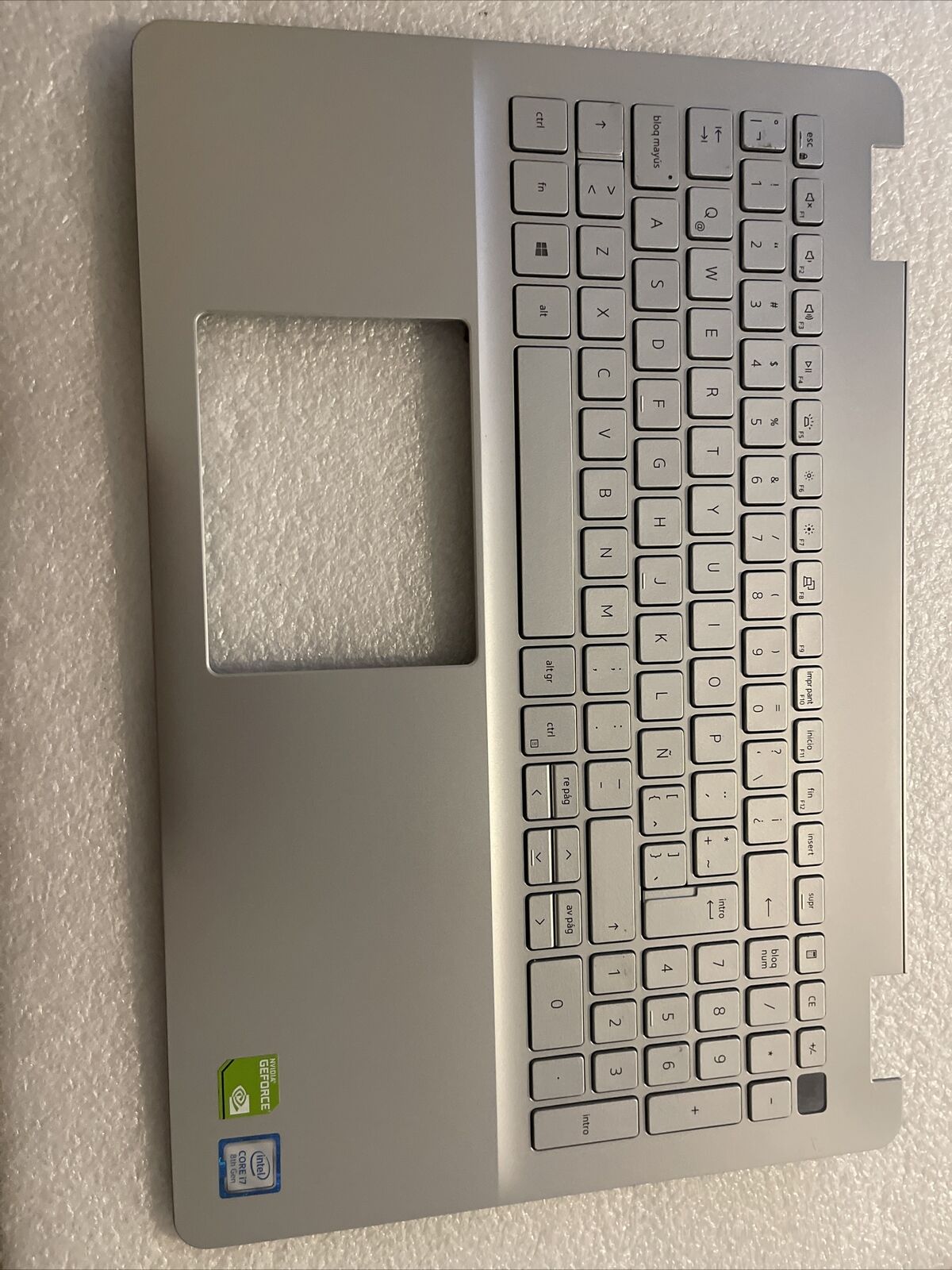 Dell Inspiron 15 5584 Laptop Palmrest Spanish Backlit Keyboard D27G0 DFX5J S2 P5