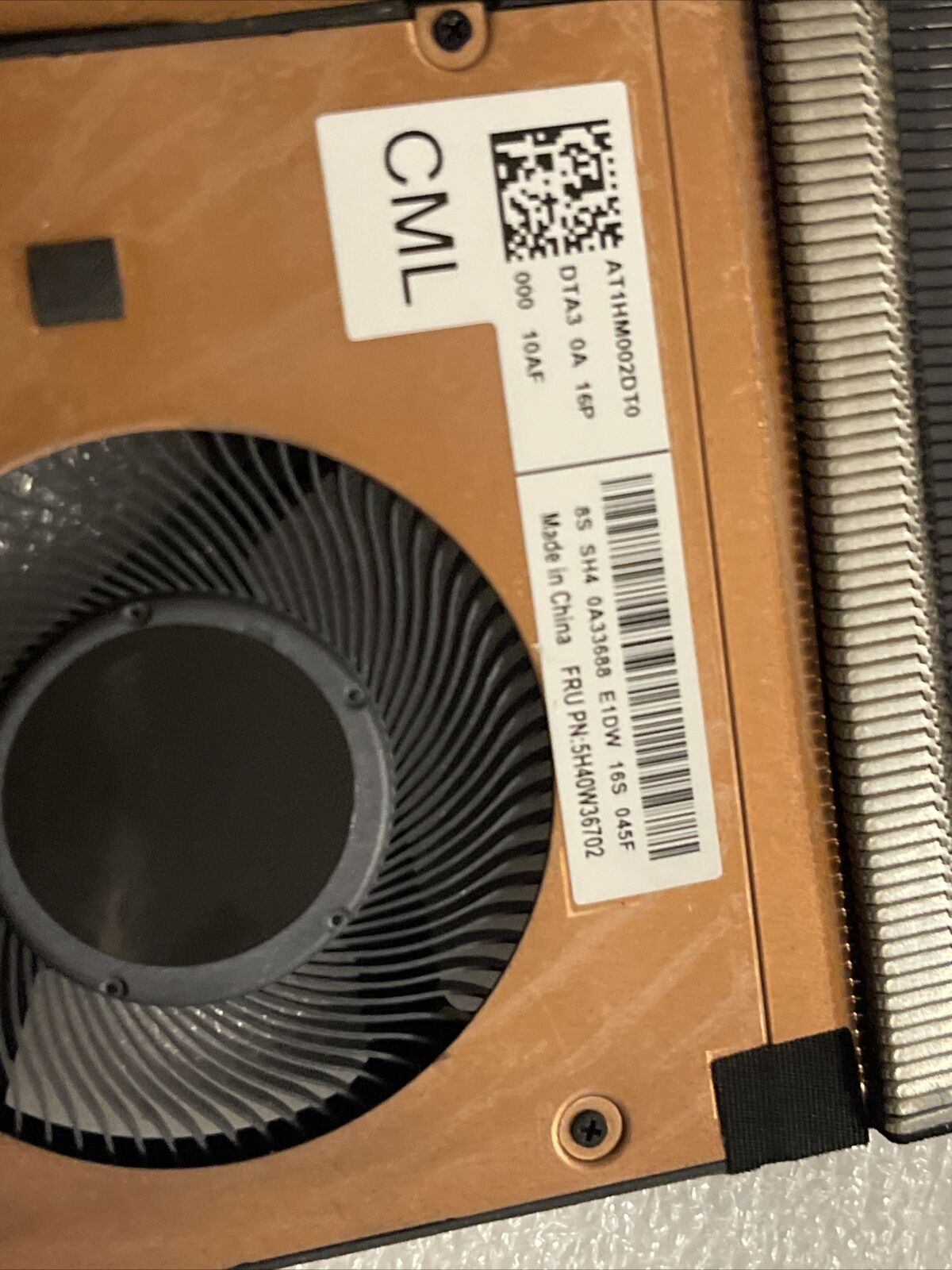 Lenovo Thinkpad T490 T14 Gen 1 UMA CPU Cooling Fan Heatsink 5H40W36702  H1