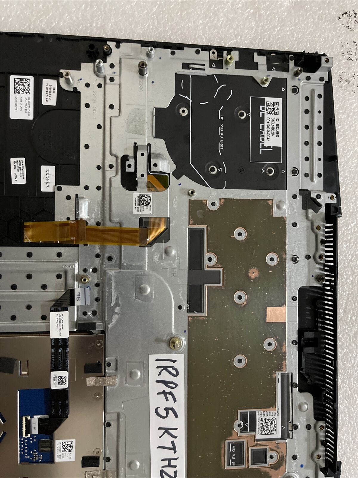 Dell G5 15 5500 Laptop Palmrest Touchpad RGB US Backlit Keyboard 1RPF5 KT H2