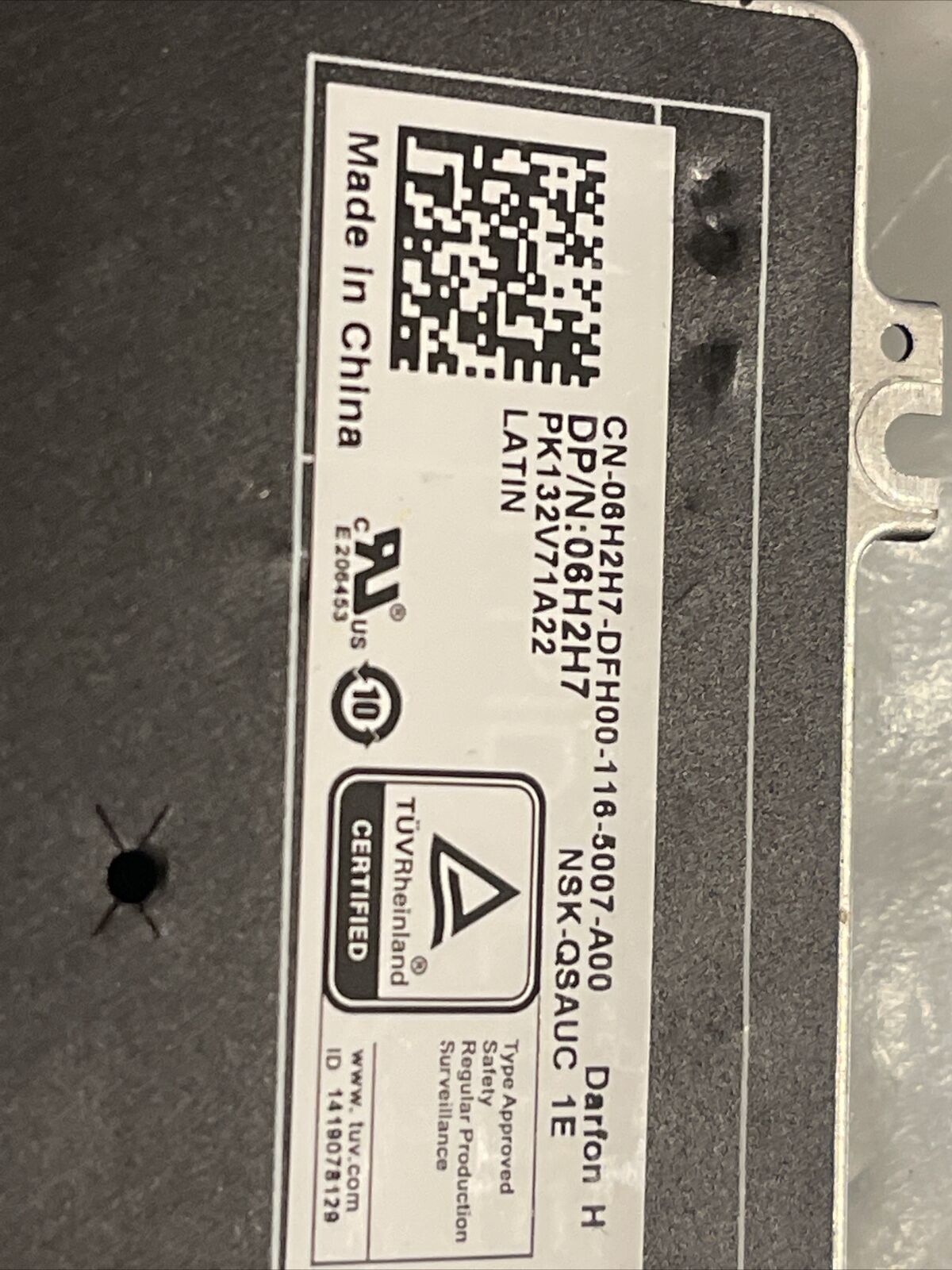 New Genuine Dell Precision 7550 7750 Laptop Spanish No Backlit Keyboard 6H2H7 B5