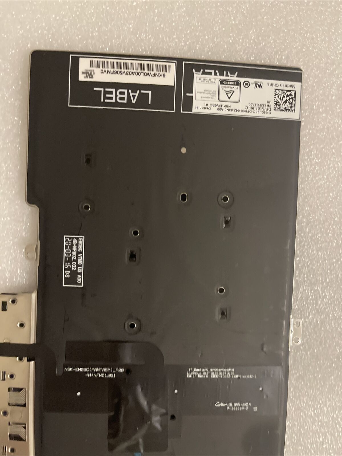 New Dell OEM Latitude 5400 5401 Backlit Laptop Keyboard Dual Point 3J9FC 03J9FC