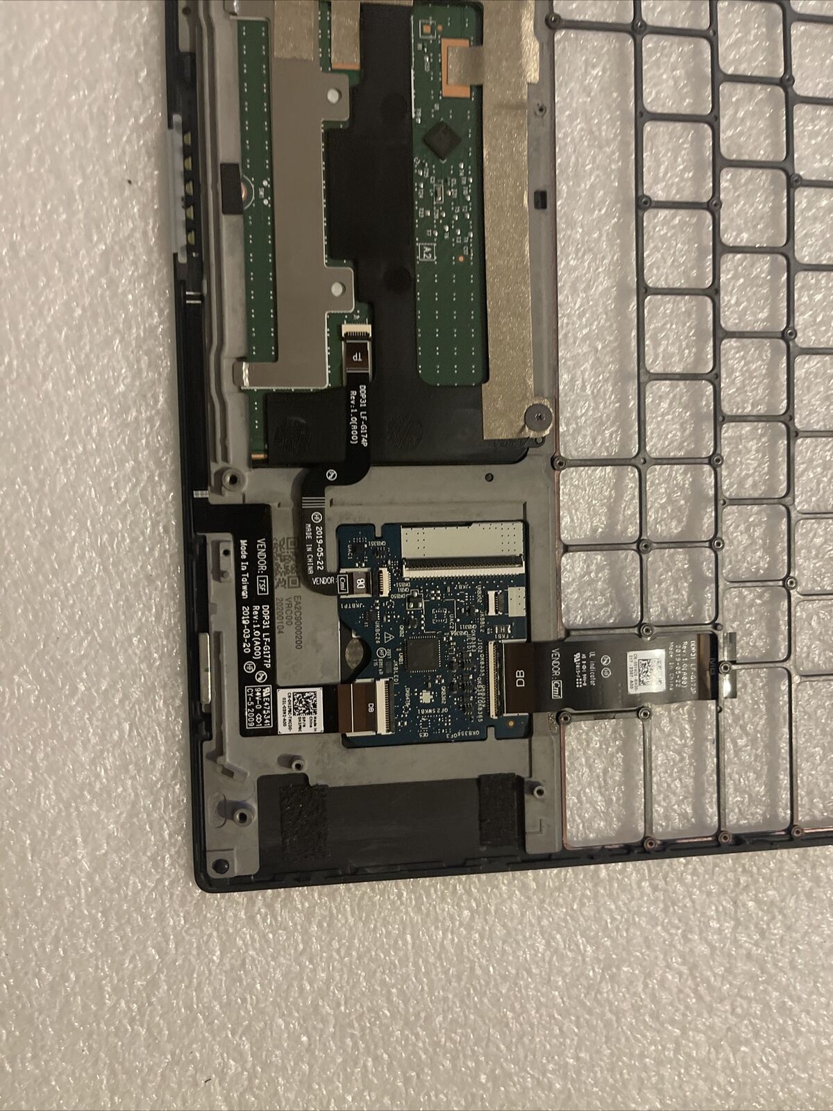 GENUINE Dell XPS 13 7390 2-in-1 Palmrest US FRAME TOUCHPAD 045T4C 45T4C N2 B5