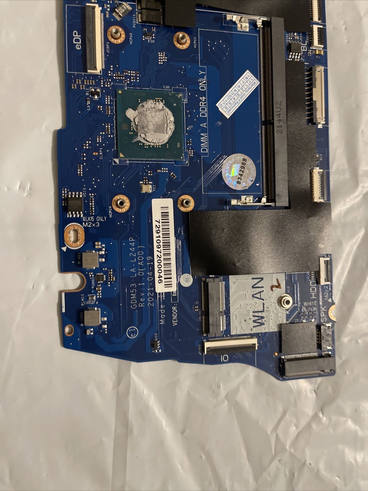 Dell Inspiron 3510 Celeron Motherboard N4020 15.6" 15 1.1 GHz 4GB RAM NCXC4 H1B5