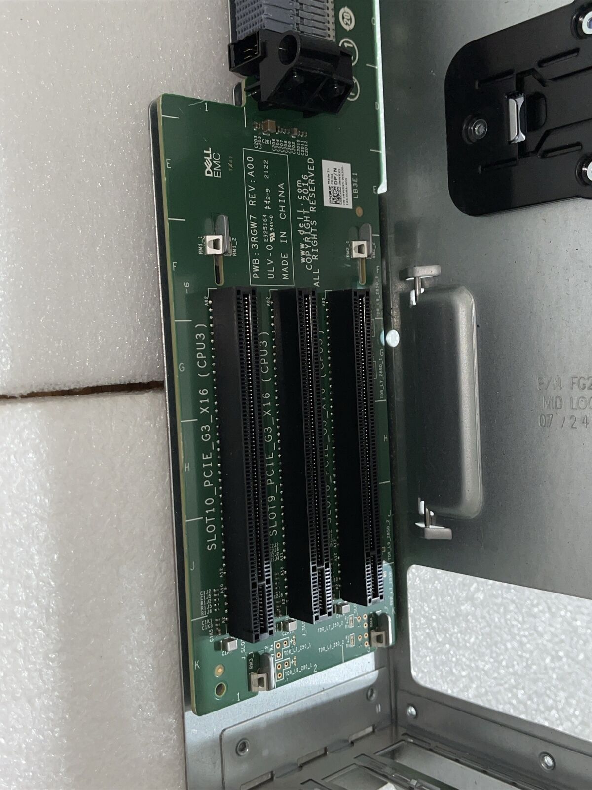 DELL R940 IO RISER2 PCI-E 3.0 X16 CPU3 adapter card 2 FG2NF NWRX5 K5 Damage Pins