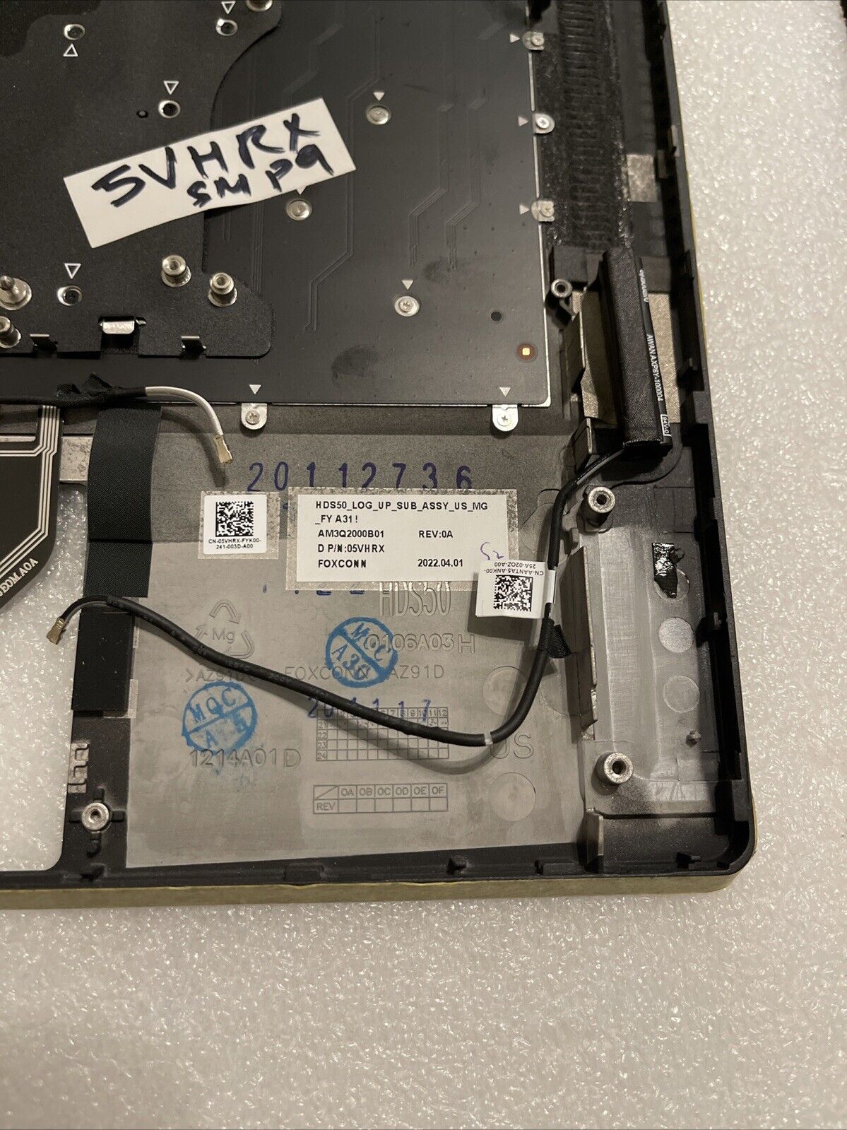 New Dell Alienware X15 R1 R2 Palmrest US English Keyboard 562JF 386PV 5VHRX SmP9