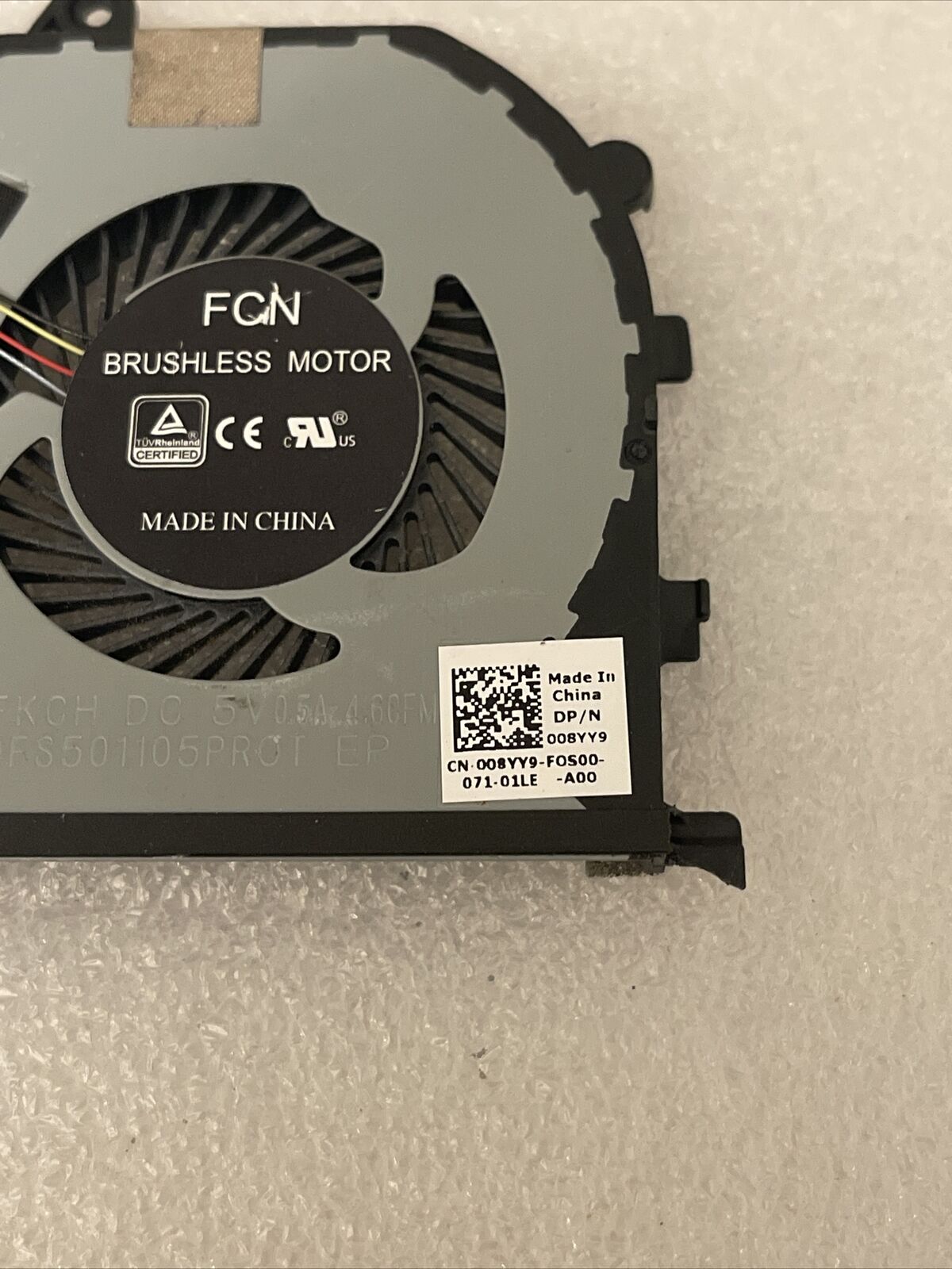 Genuine Dell XPS 15 9570 Laptop CPU GPU Cooling Fan 008YY9 08YY9 P2