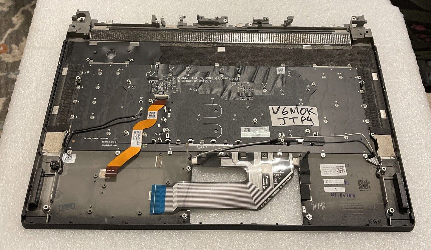 Genuine Dell Alienware x15 R1 Laptop Palmrest US RGB BCL Keyboard 0V6M0K JTP4