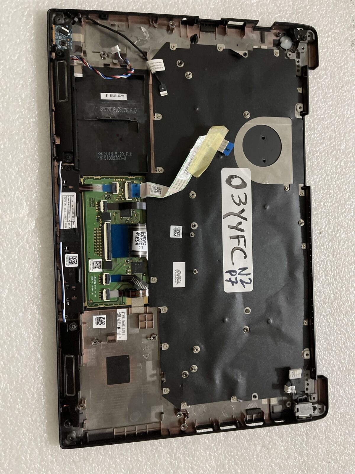 Dell Latitude 7480 Laptop Palmrest Touchpad US/EN BCL Keyboard 3YYFC N2P7 GradeA
