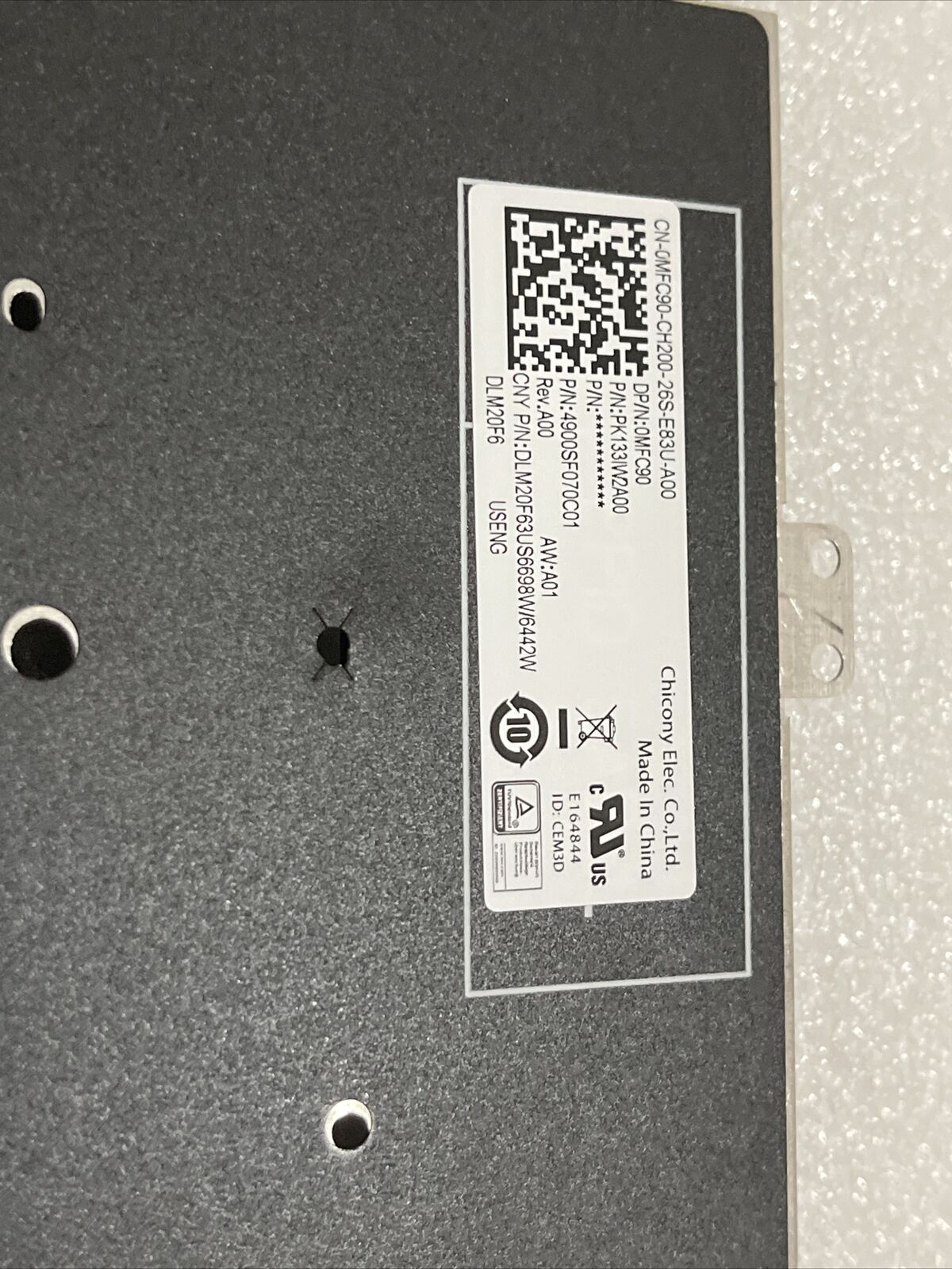 Dell Latitude 5420/5430/7420/7520 US No Backlit ENGLISH Keyboard 0MFC90 SG B1