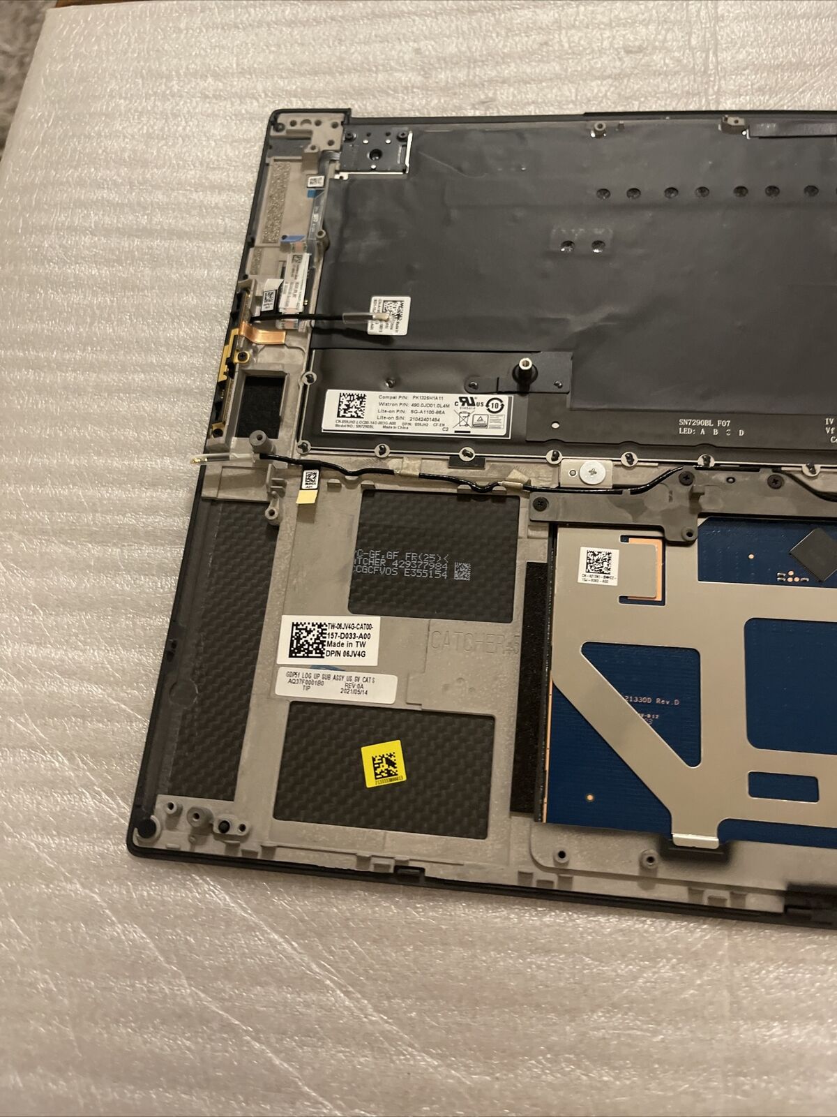 French Dell OEM XPS 9500 Touchpad Palmrest french Keyboard  6JV4G 06JV4G 18 P3