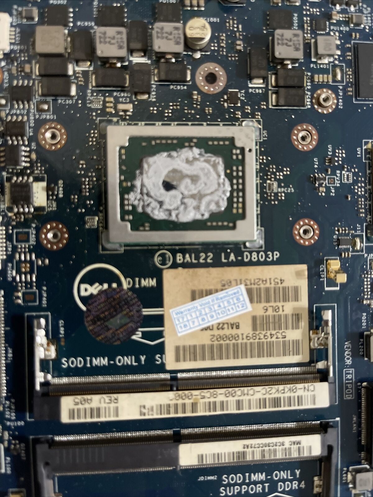 Genuine Dell Inspiron 15 5565 17 5765 Motherboard AMD FX-9800P 2.7GHz KPK2C B7
