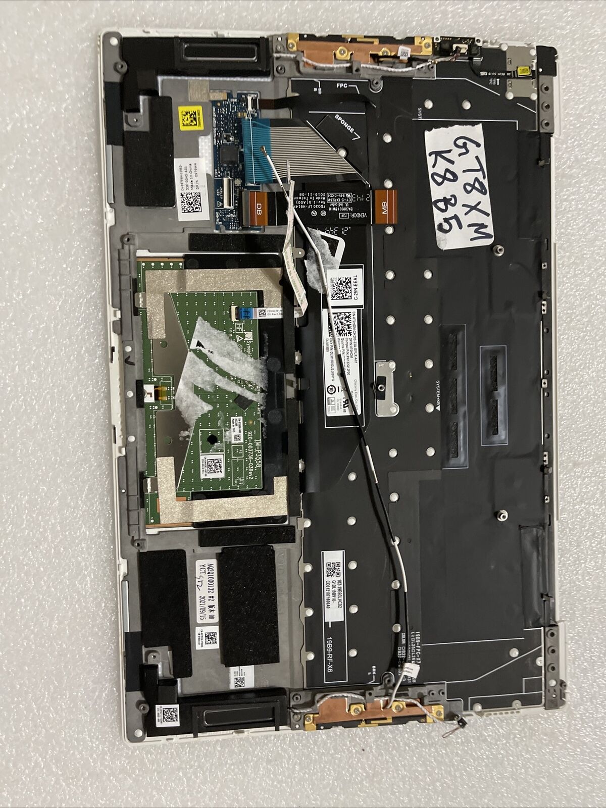 Genuine Dell XPS 9300 Palmrest US Keyboard Touchpad Speakers Extras GT8XM K8B5