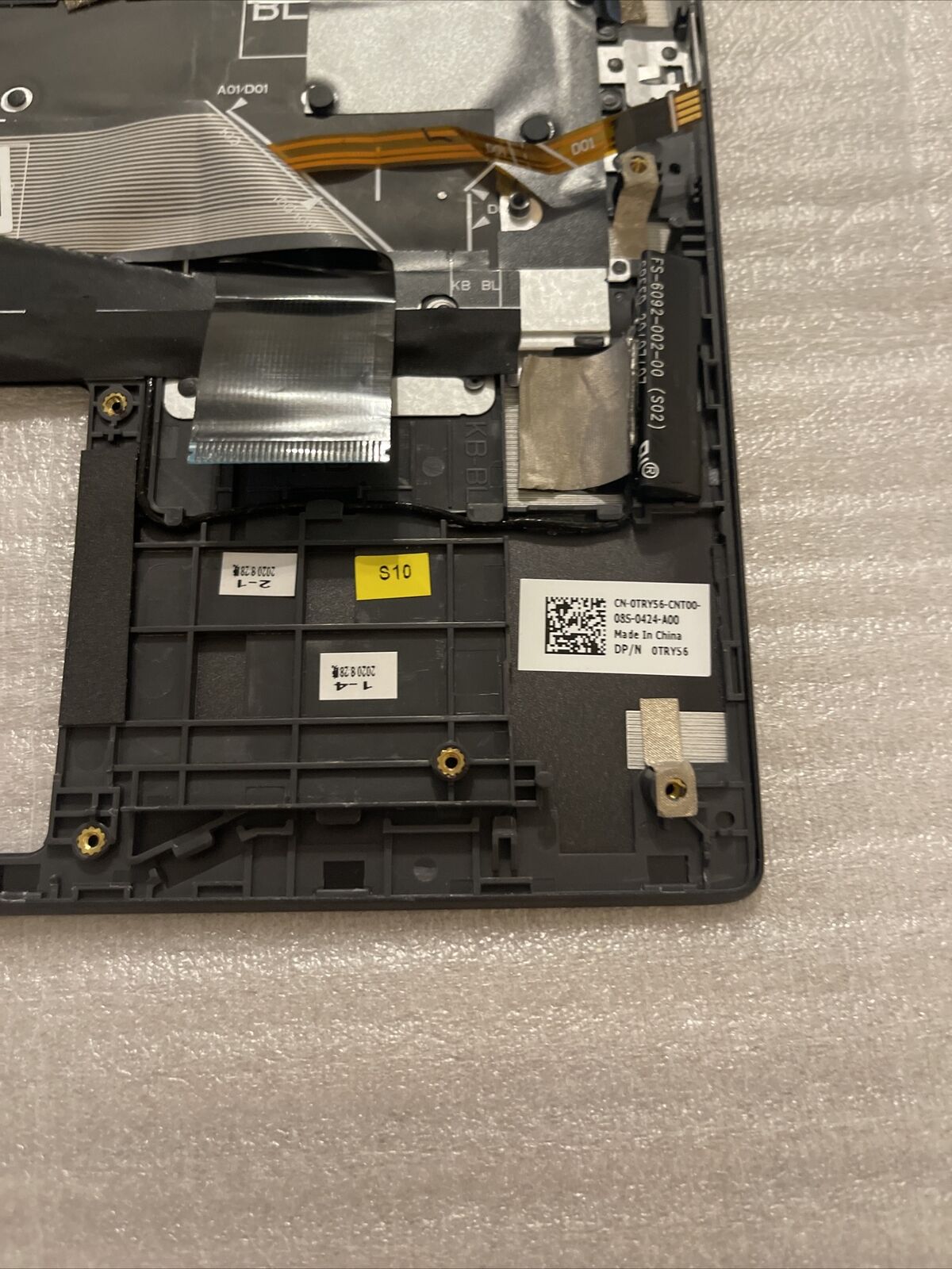 Genuine Dell Vostro 5300 5301 Laptop Palmrest US EN Backlit Keyboard TRY56 P3