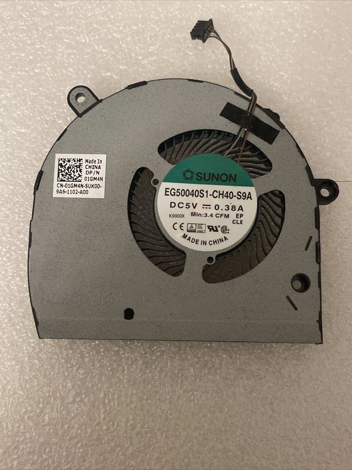 Genuine Dell Latitude 5500 Precision 3540 CPU Laptop Cooling Fan 1GM4N 01GM4N P7