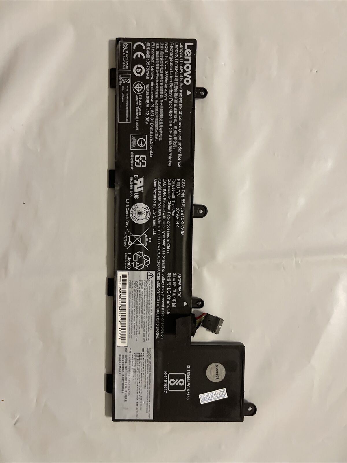 Genuine Lenovo   Laptop Battery 01AV443 P/N: SB10K97595 FRU: 01AV442 ata X7
