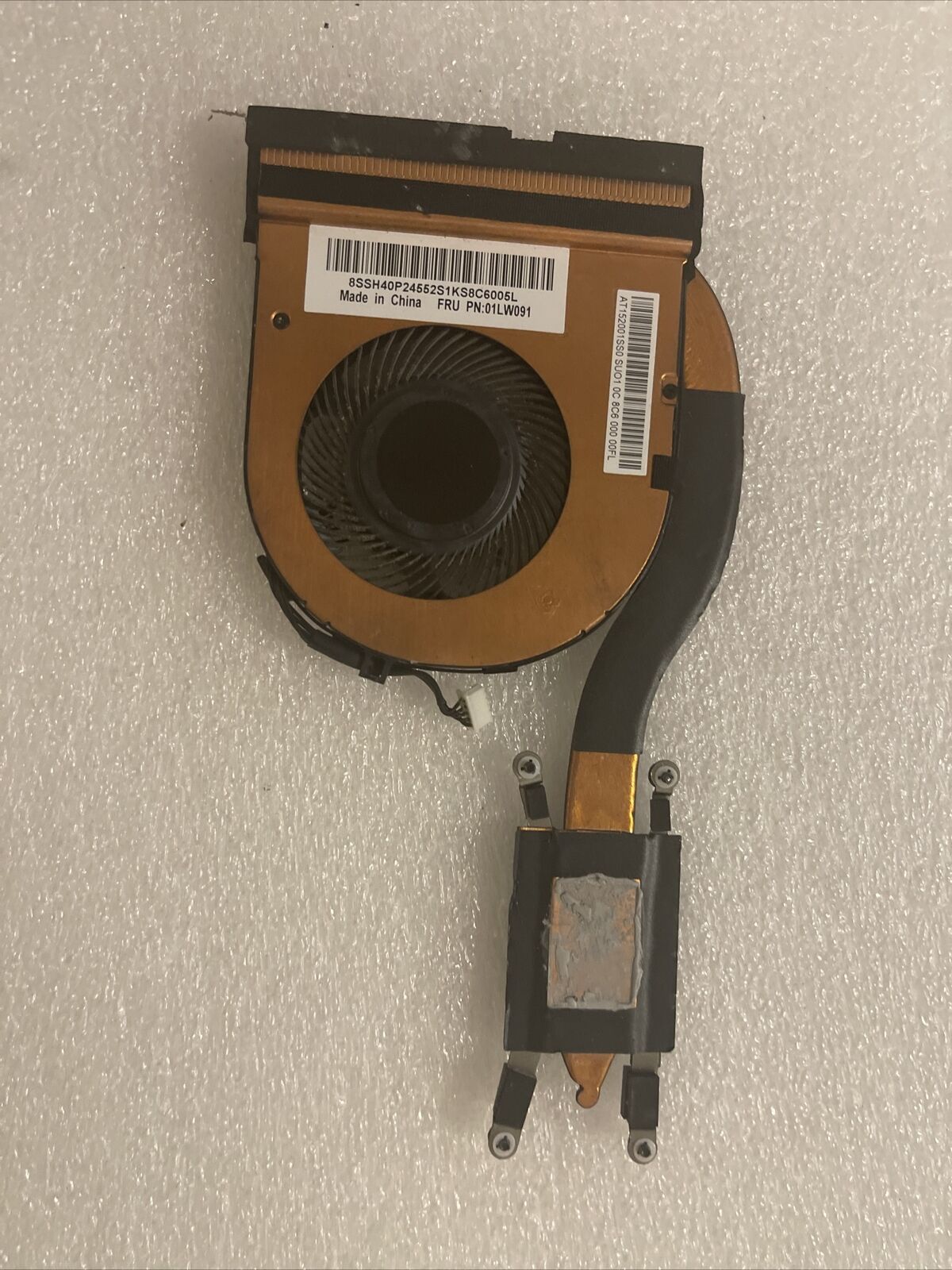 GENUINE LENOVO THINKPAD A475 HEATSINK AND FAN ASSEMBLY 01LW090 01LW091 H1