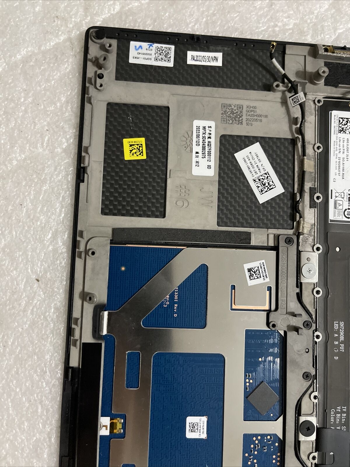 Dell Precsion 5550 5560 Palmrest Touchpad US Backlt English Keyboard 9786Y GTD5