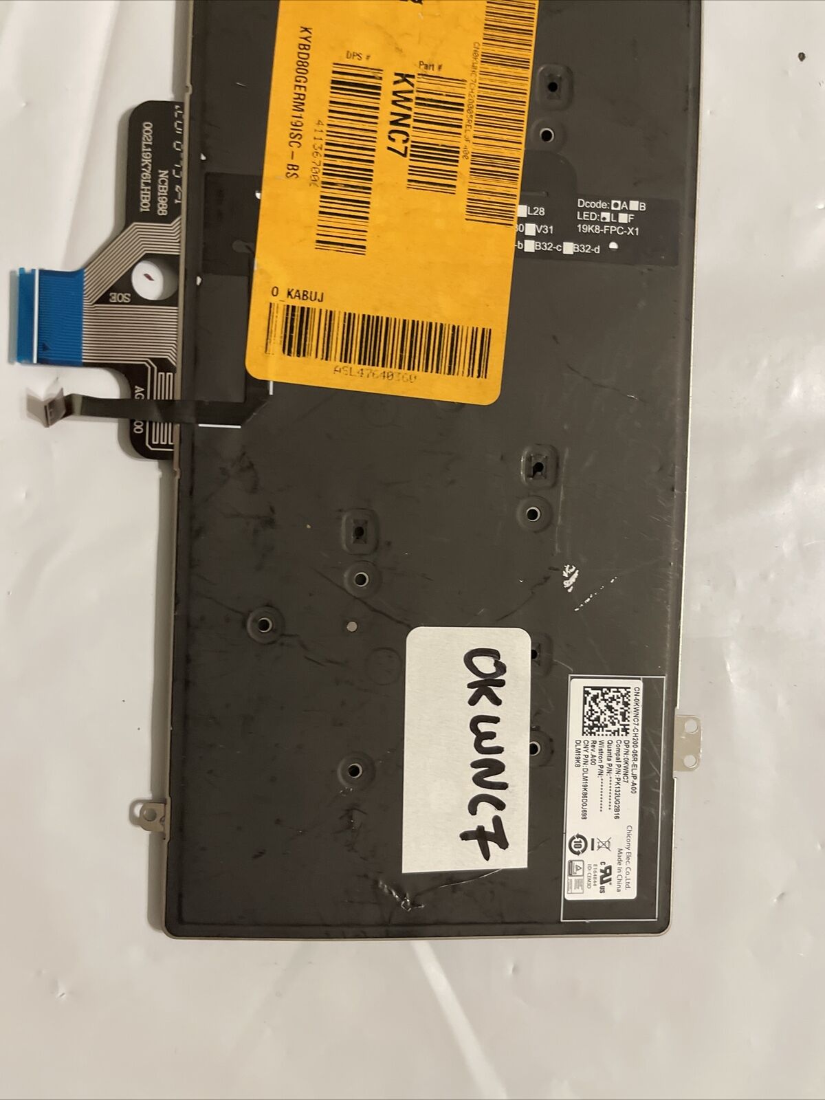 Dell Latitude 5400 5401 5410 5411 7400 7410 7420  Backlit German Keyboard KWNC7