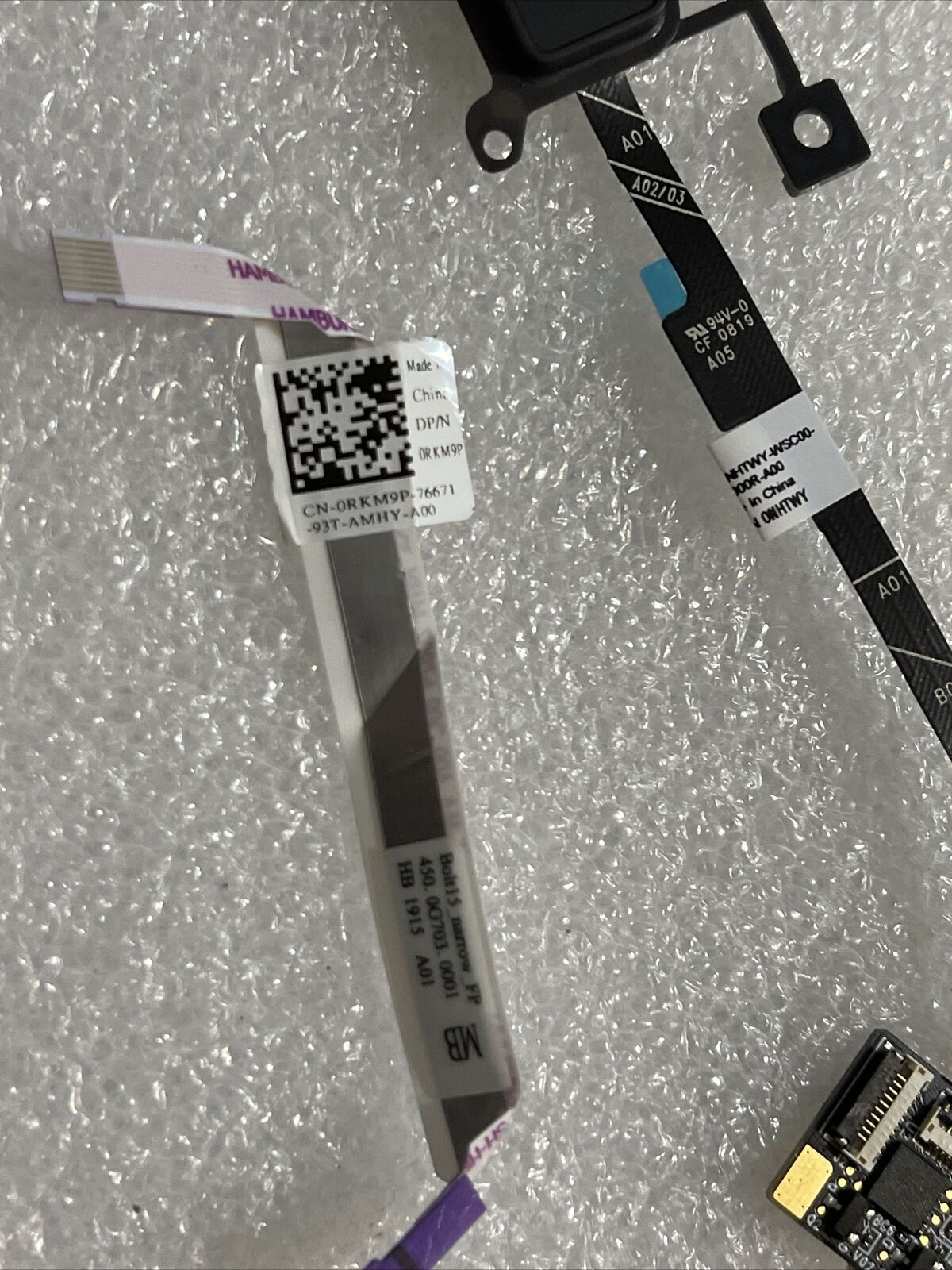 Dell Inspiron 5584 Fingerprint Reader Circuit Board Cable Black 9D4V0 RKM9P N1B1