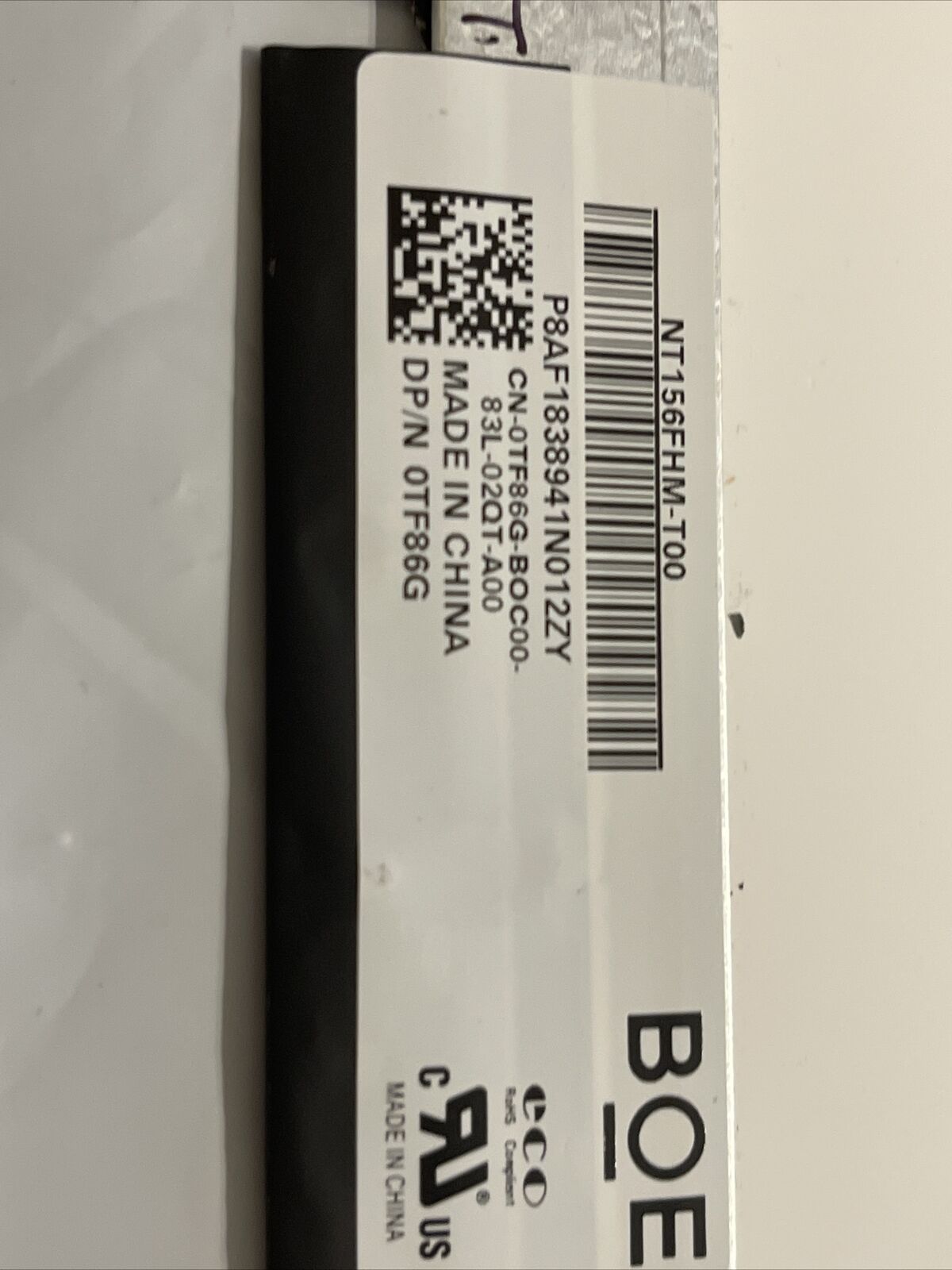 DELL INSPIRON 5570 Precision 3520 3530 15.6" LCD SCREEN TF86G 0TF86G TF86G HT L3