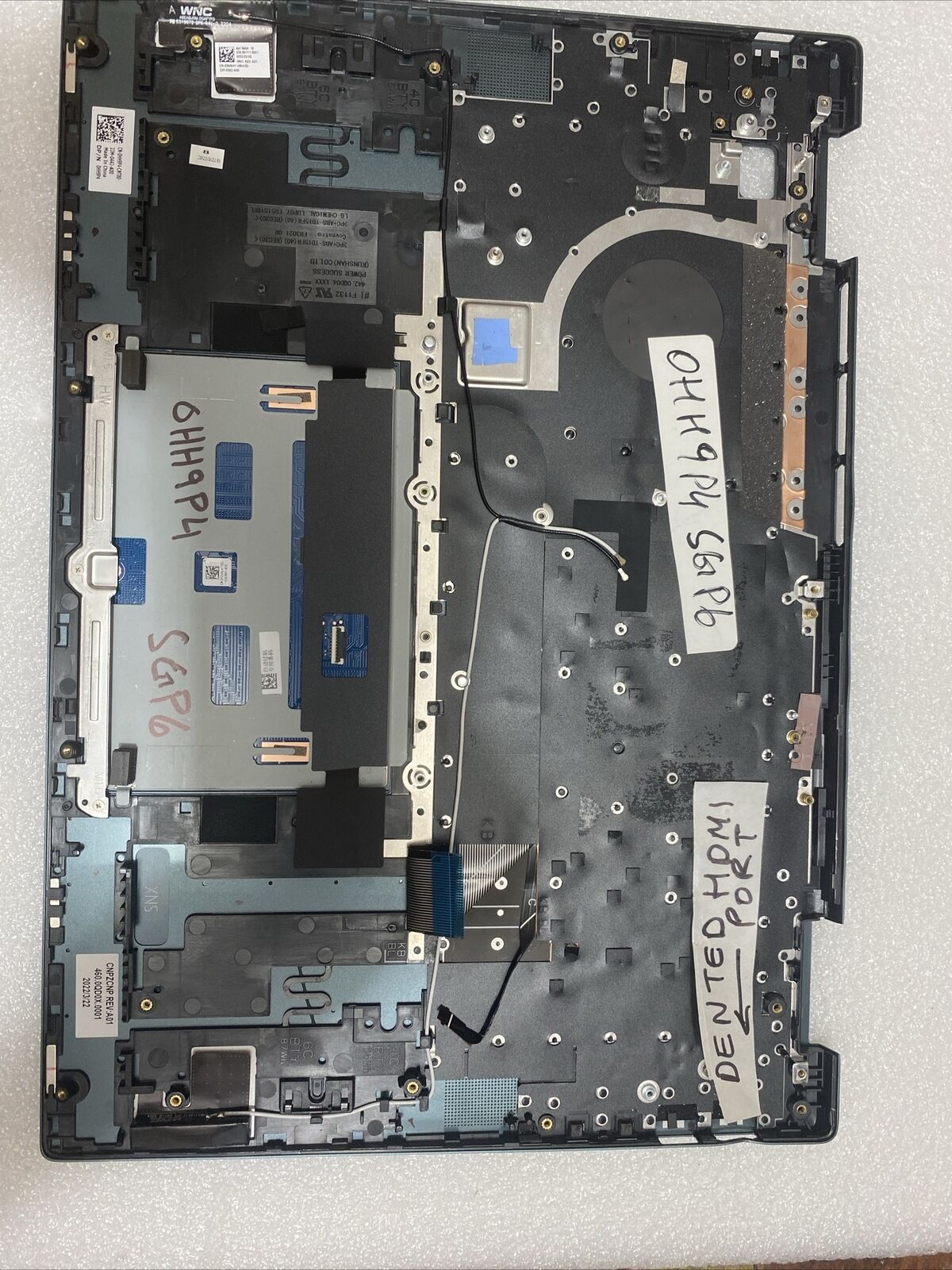 Dell Inspiron 16 7620 2-in-1 Palmrest  Keyboard Touchpad  0HH9P4 SG p6 Dented
