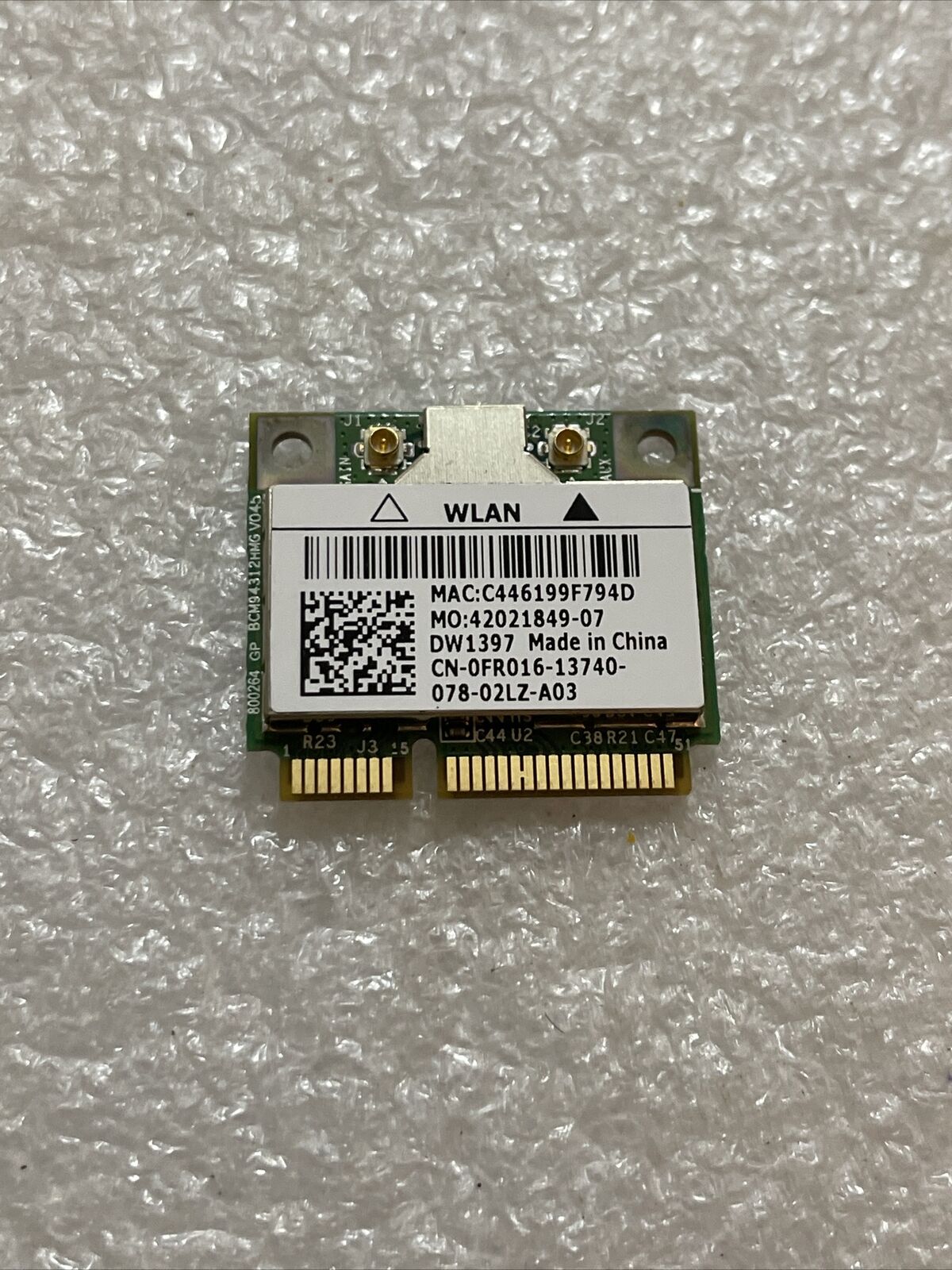 Dell Latitude E6500 Internal DW1397 Wifi Adapter Card FR016 Broadcom BCM94312HMG