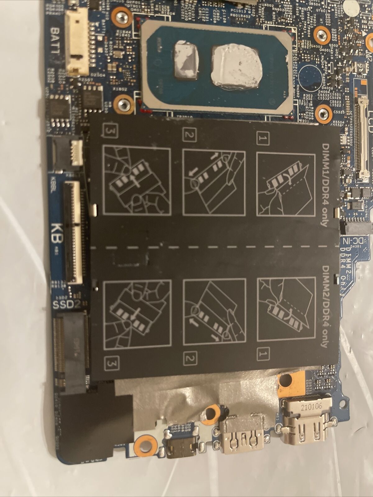 DELL INSPIRON 14 5406 INTEL i5-1135G7 2.4GHz MOTHERBOARD FW6F0 0FW6F0 H1 B4