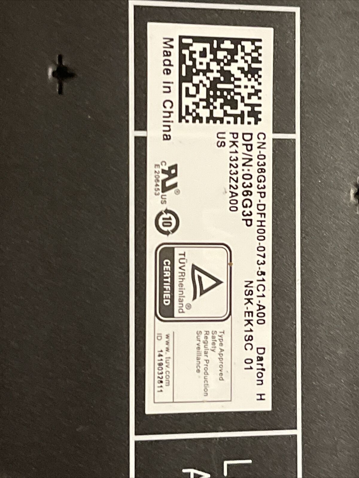 OEM DELL Latitude 3180 3189 3190 3380 Laptop US ENGLISH Keyboard 36G3P 036G3P D1