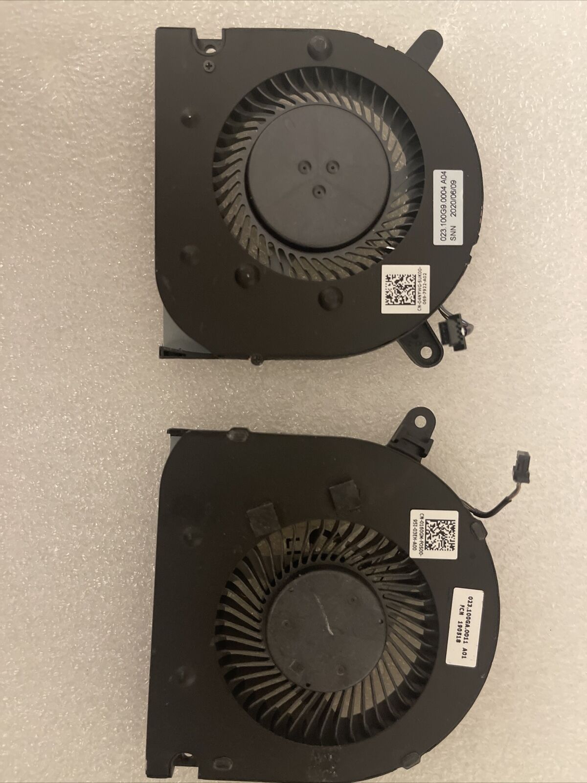 DELL  G5 15 5500 G5 SE 5505 CPU GPU FANS Pair 04NYWG 0160GM 4NYWG 160GM