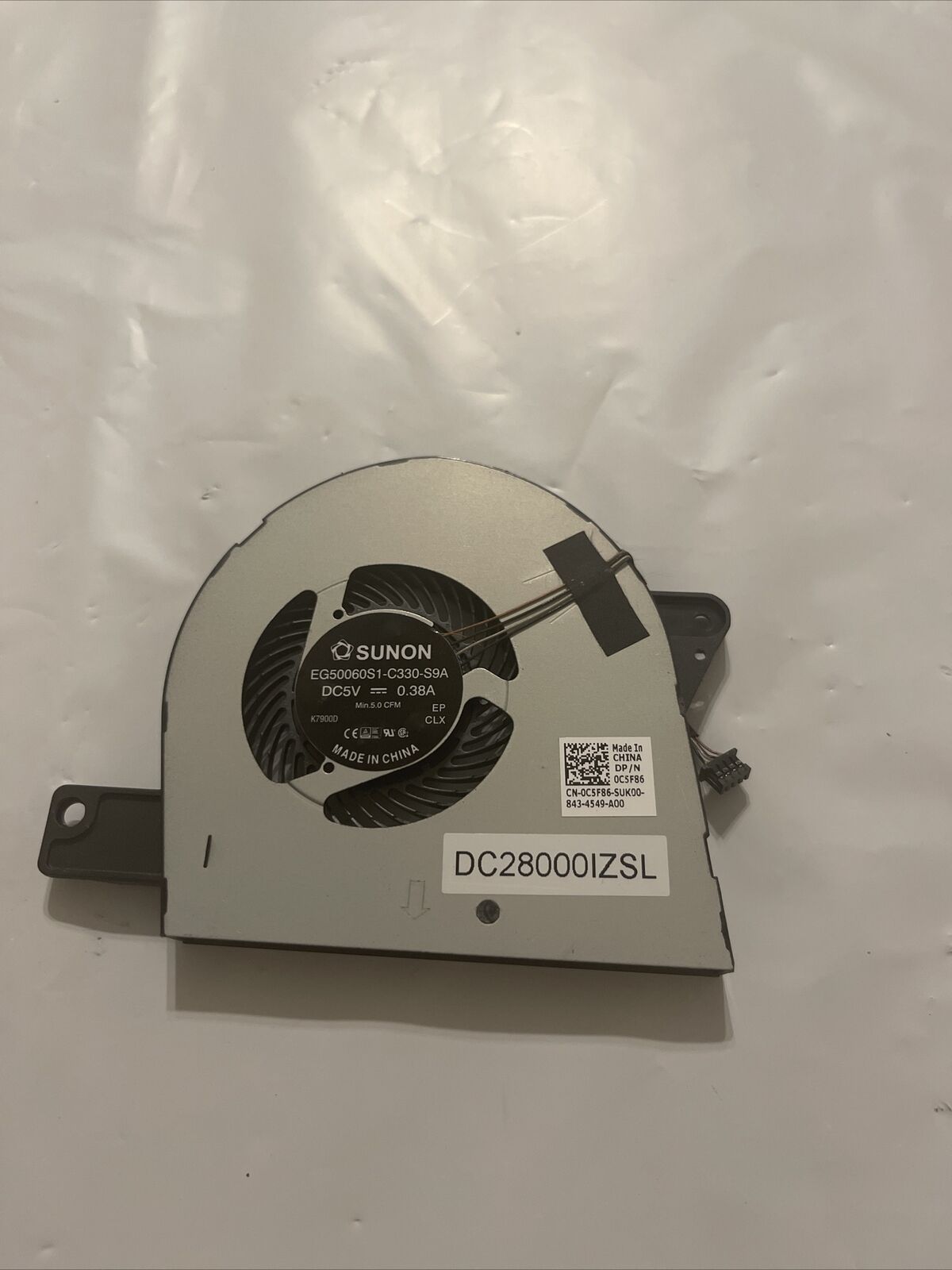 Genuine DELL latitude5580 M3520 Cpu  Cooling Fan 0C5F86 C5F86 P2