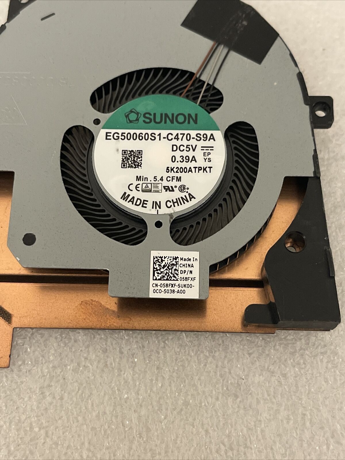 Genuine Dell Precision 3551 15.6" CPU Cooling Fan hv1vf m5jxw 58FXF 058fxf P2