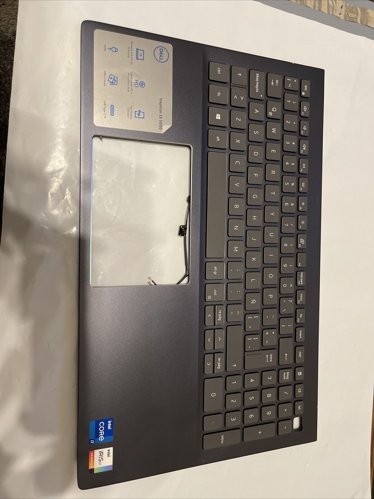 Dell Inspiron 15 5501 Laptop Palmrest Touchpad spanish BCL Keyboard  P93G9 P3