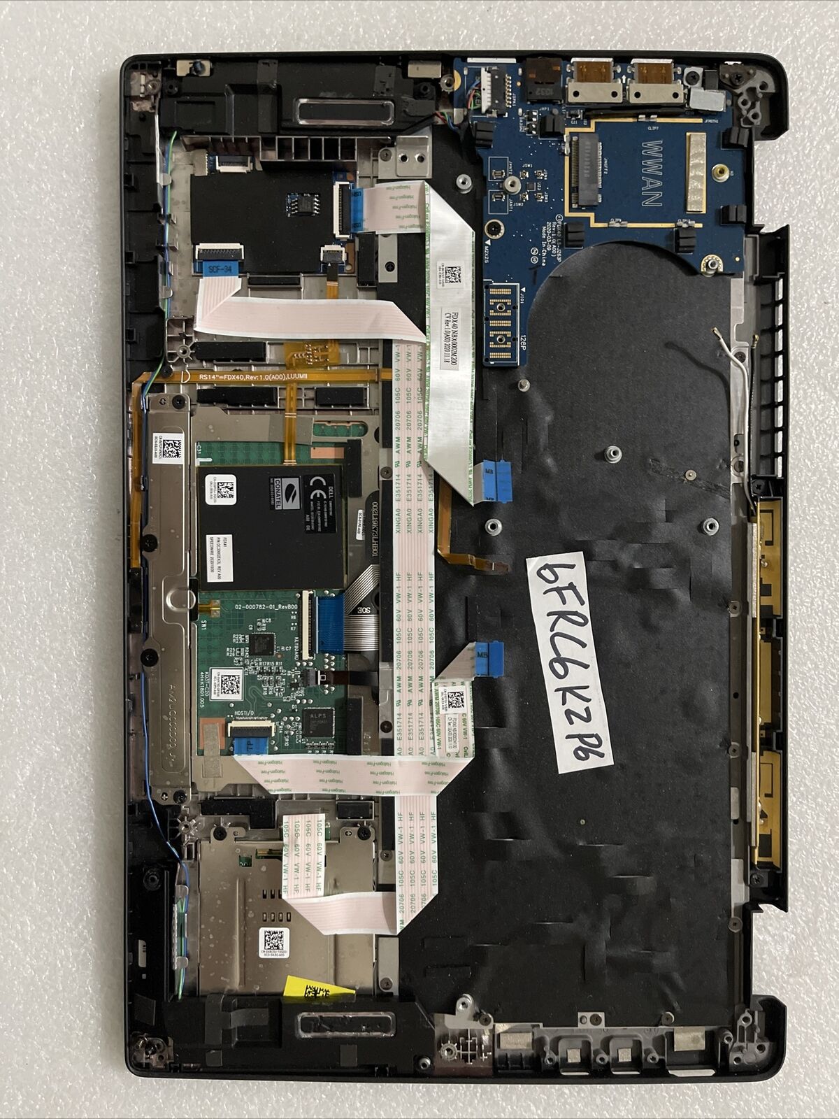 Dell Latitude 14” 7410 Laptop Palmrest US BCL Keyboard Speaker Extras 6FRC6 K2P6
