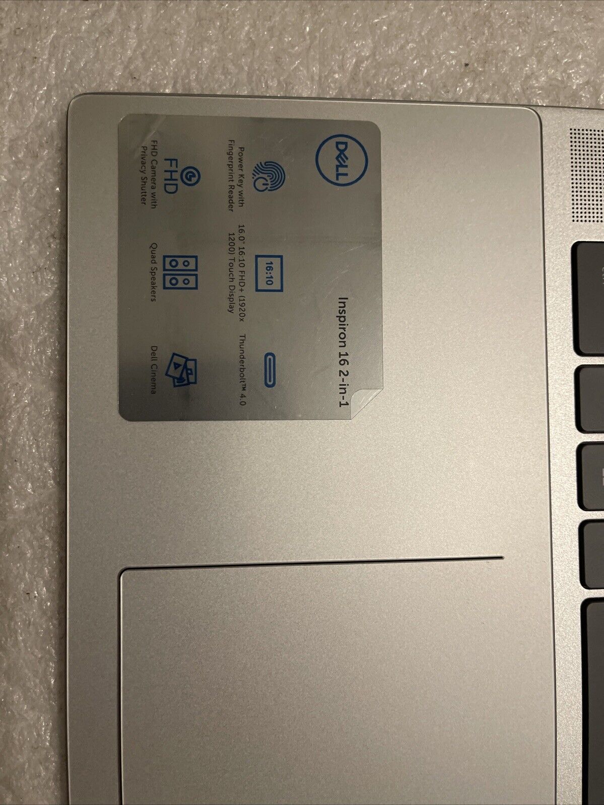 Dell Inspiron 16 7620 2in1 Palmrest US Eng Keyboard Silver 1xy4n MN1PK GM P1