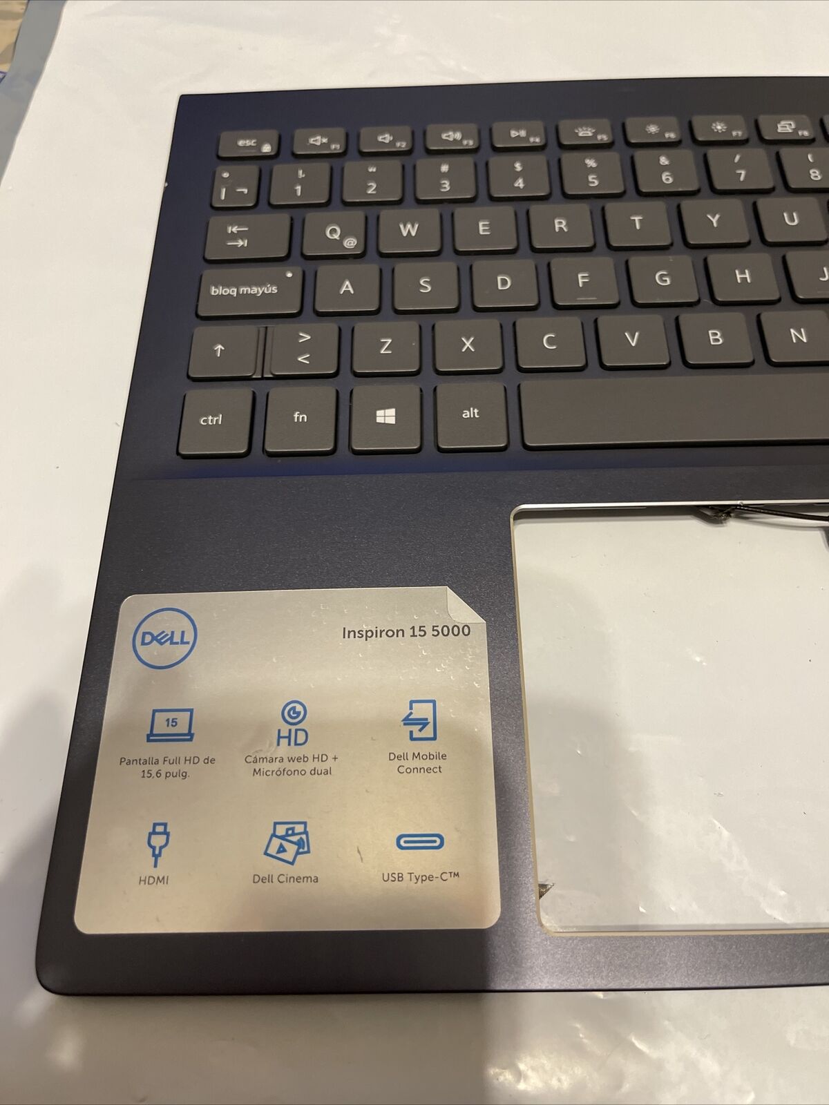 Dell Inspiron 15 5501 Laptop Palmrest Touchpad spanish BCL Keyboard  P93G9 P3