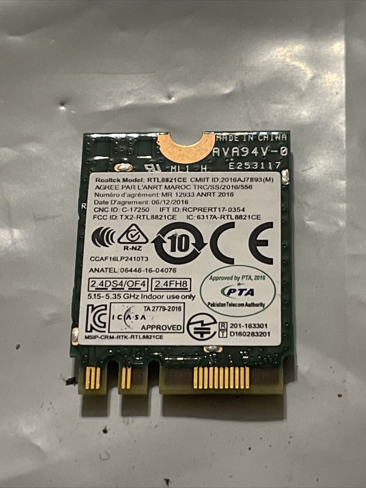 Lenovo  Wireless WiFi Wlan Bluetooth Card  SW10K97462  1AX710 01AX710 ata