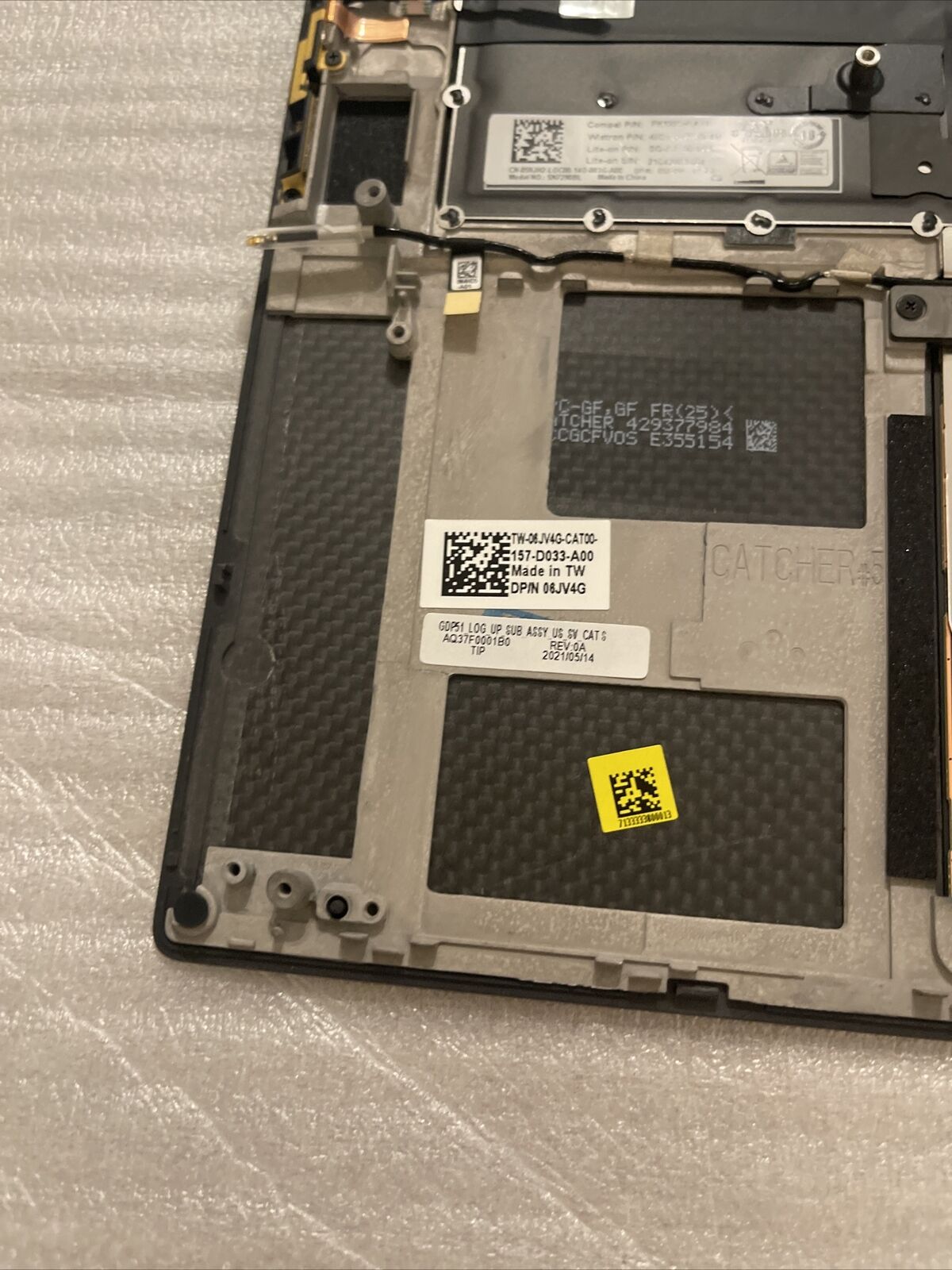 French Dell OEM XPS 9500 Touchpad Palmrest french Keyboard  6JV4G 06JV4G 18 P3
