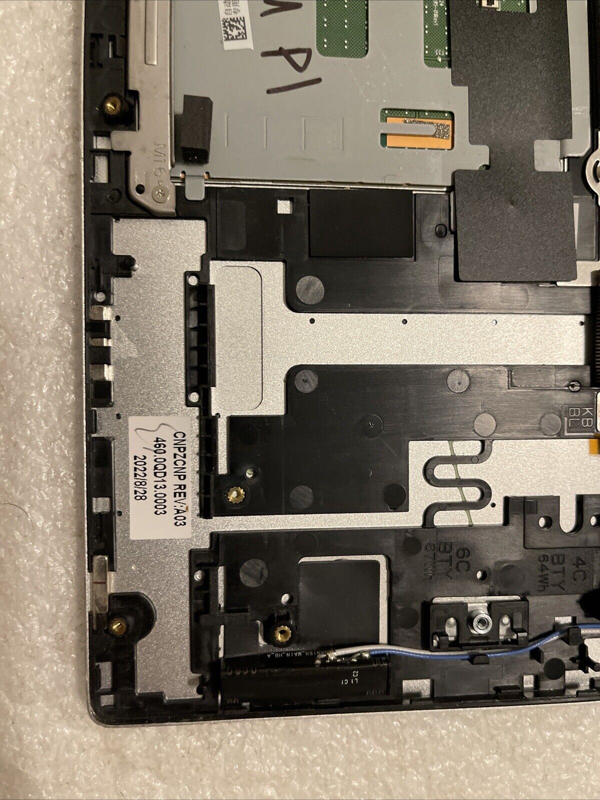 Dell Inspiron 16 7620 2in1 Palmrest US Eng Keyboard Silver 1xy4n MN1PK GM P1