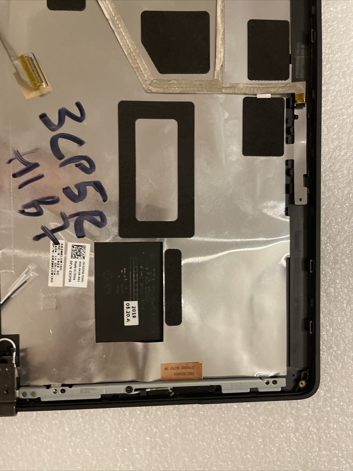 New OEM Dell Chromebook 11 3120 11.6" LCD Back Cover & Hinges 3CP5R 03CP5R H1 B7
